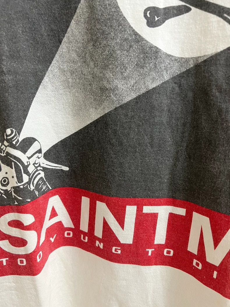 Saint Michael Saint Michael White skull beam printed short sleeves Size US XL / EU 56 / 4 - 4 Thumbnail