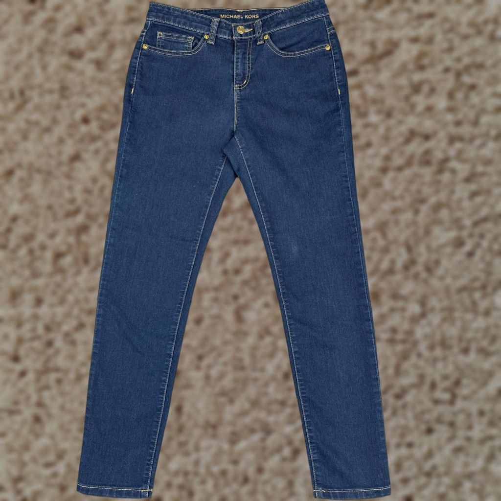 Michael Kors Michael Kors Selma Skinny Jeans Womens 2 Blue Stretch Denim 5 Pocket Zip Fly Size 26" / US 2 / IT 38 - 1 Thumbnail