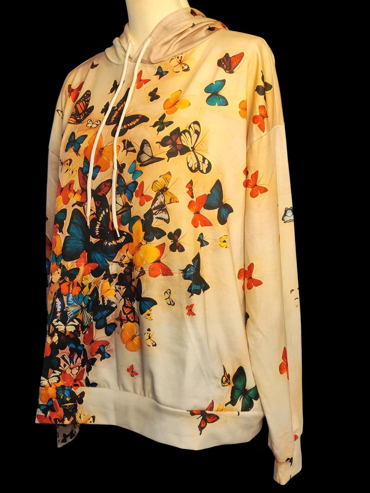 Other Butterfly Print Women's Hoodie Sweatshirt Size L / US 10 / IT 46 - 5 Thumbnail
