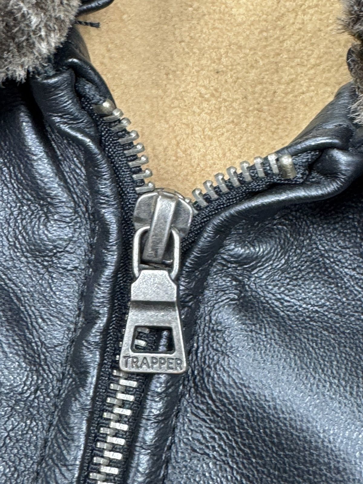 Genuine Leather × Vintage Vintage Trapper Distressed Racing Leather Jacket Size US M / EU 48-50 / 2 - 7 Thumbnail