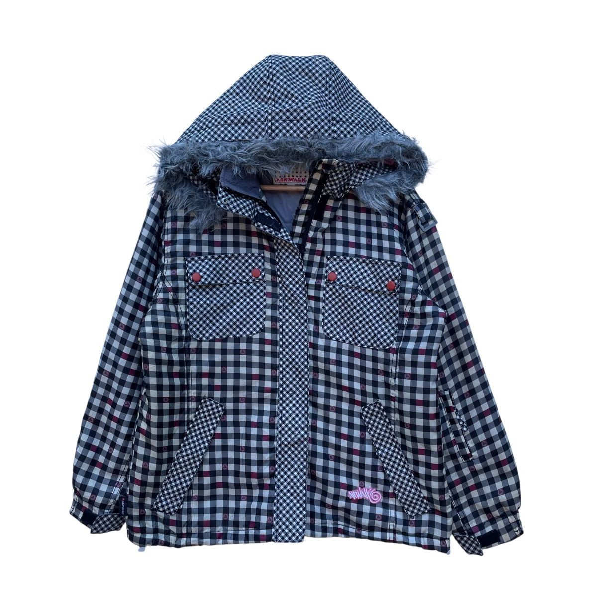 Japanese Brand 💥Vintage AirWalk Black White Checked Jacket Size US M / EU 48-50 / 2 - 1 Thumbnail