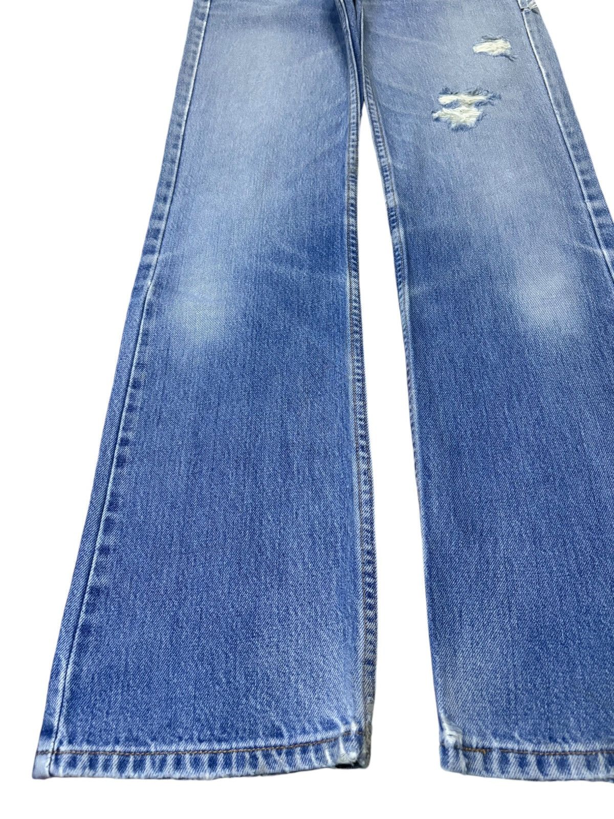 Levi's Vintage 90s Levis 653 Orange Tab Blue Wash Distressed Jeans Size US 28 / EU 44 - 6 Thumbnail