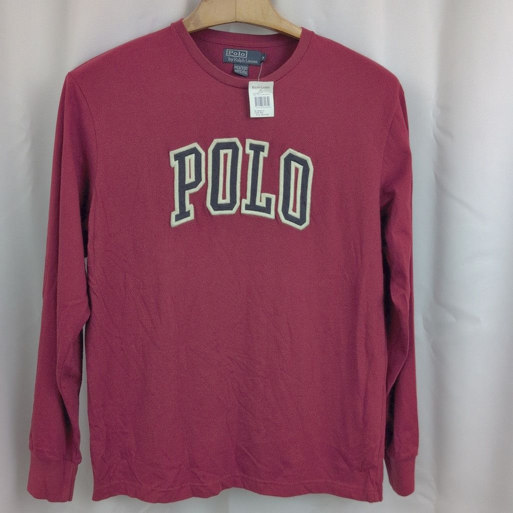 Polo Ralph Lauren × Vintage New Old Stock Polo Ralph Lauren Red Long Sleeve Logo T-Shirt Size US M / EU 48-50 / 2 - 3 Thumbnail