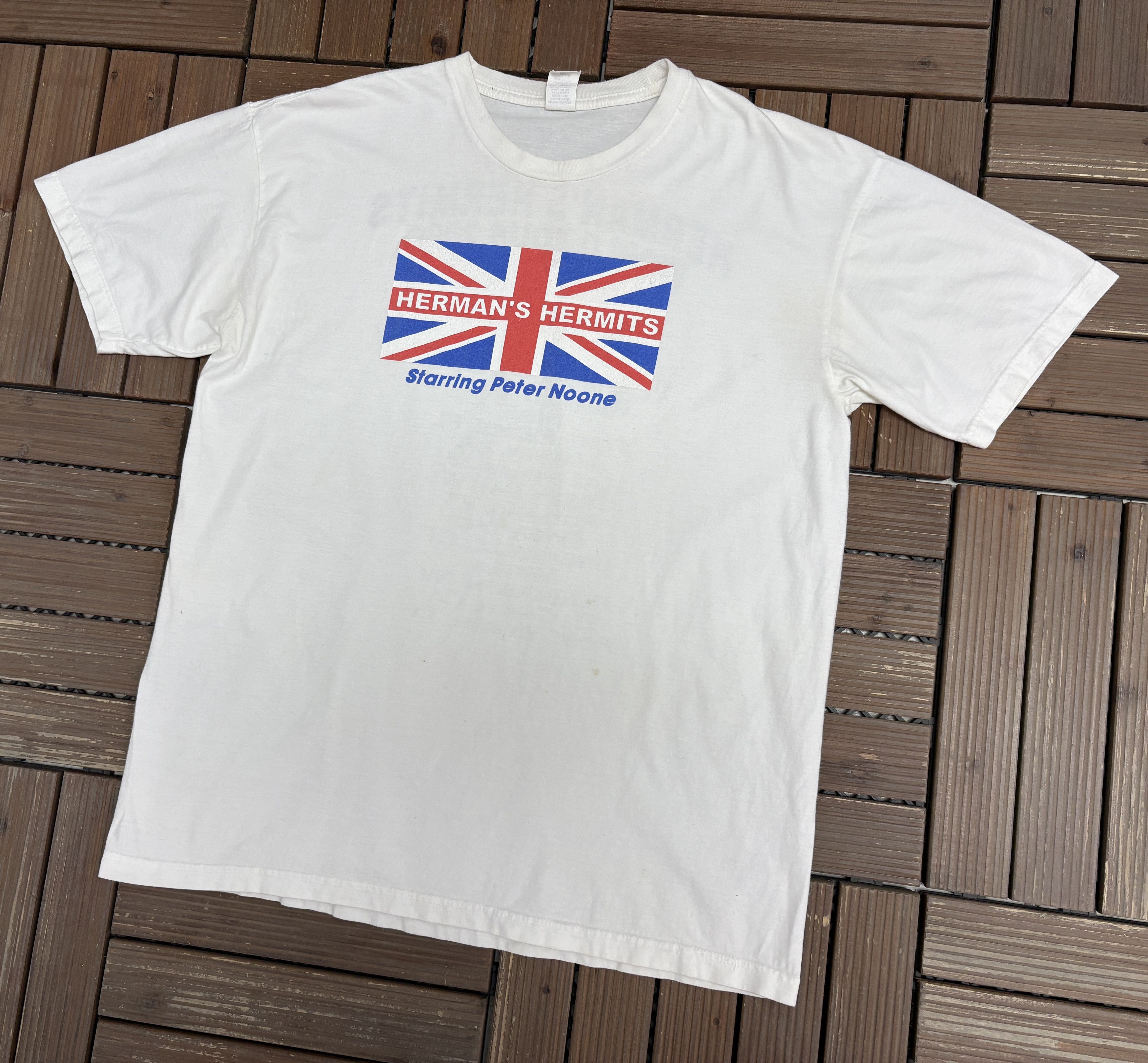 Vintage Herman's Hermits World Tour 2006 Vintage White T-Shirt Tee Size US L / EU 52-54 / 3 - 3 Thumbnail