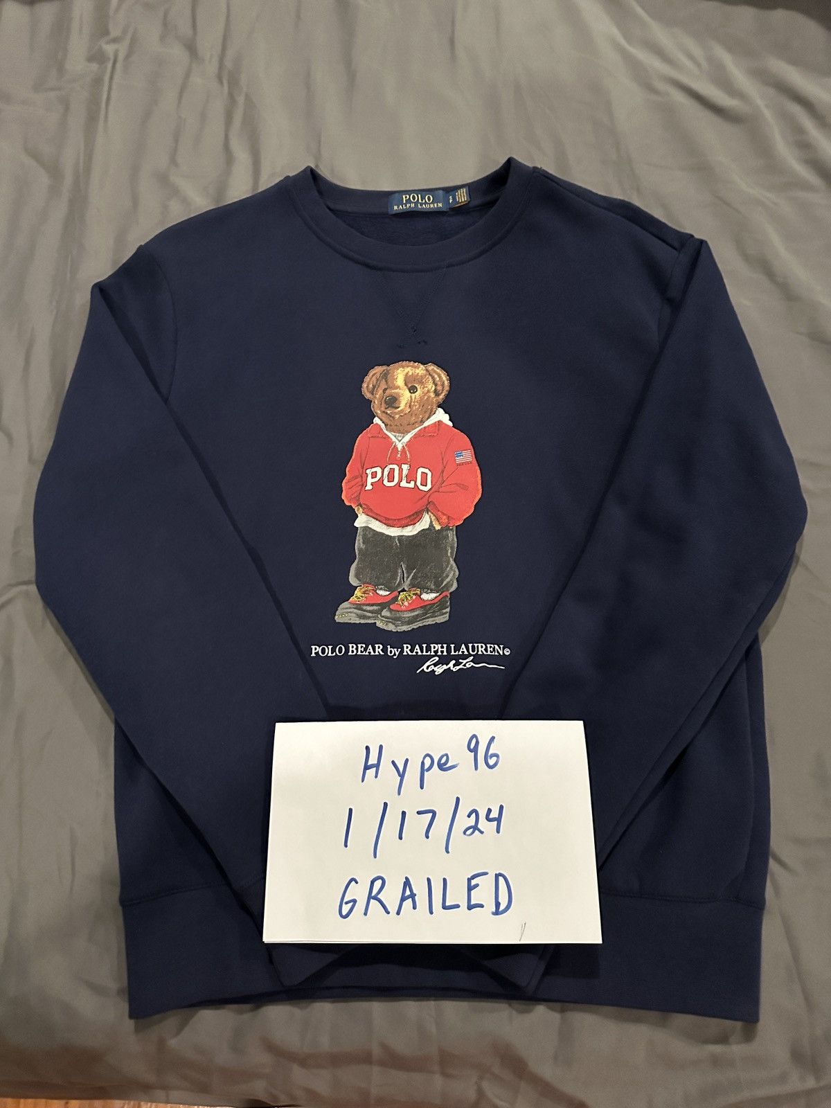 Vintage Ralph Lauren grey teddy bear baby tee 🧸