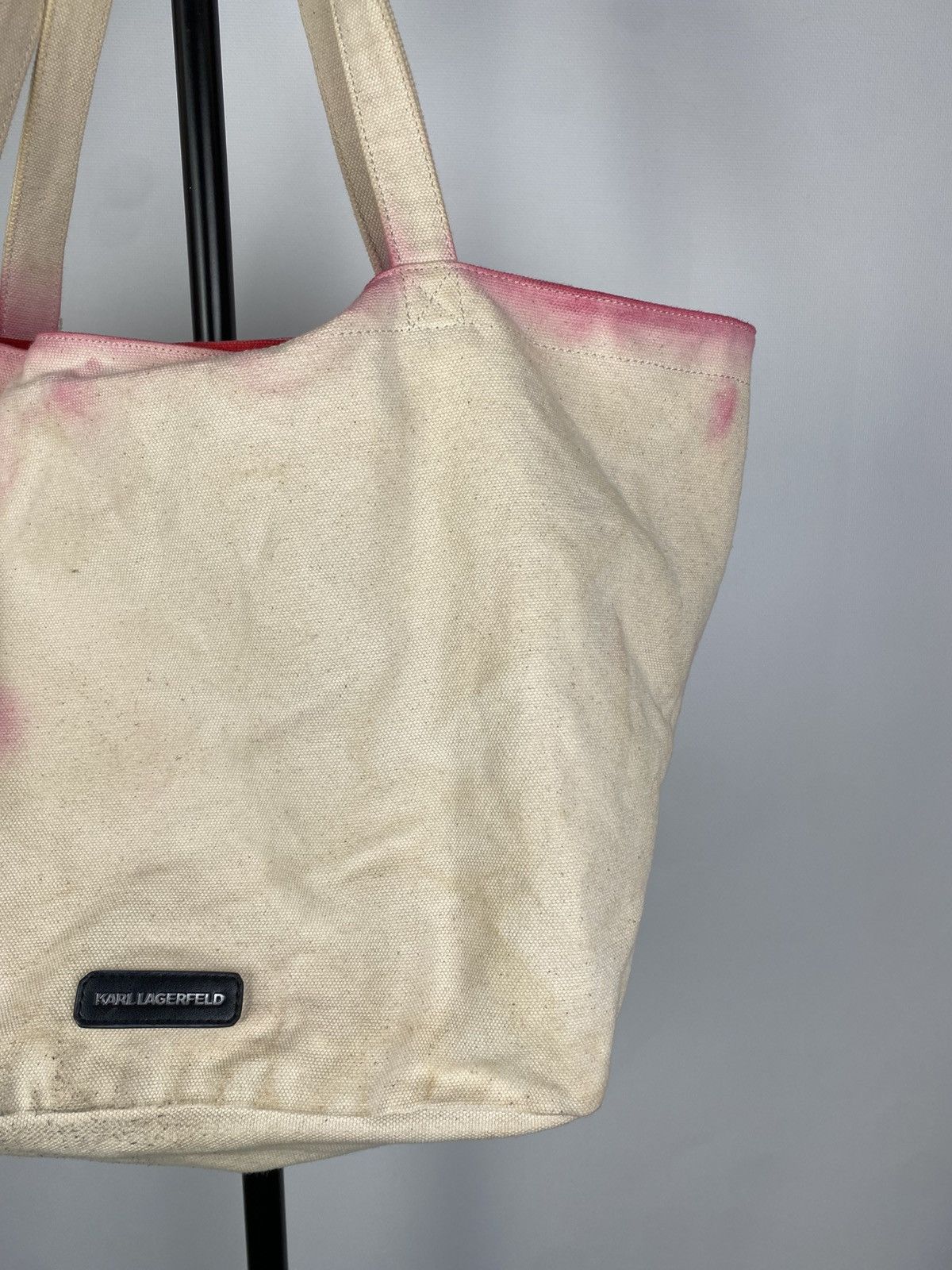 Designer × Karl Lagerfeld × Vintage Designer Karl Lagerfeld Large Cotton Bag Y2K Luxury Size ONE SIZE - 7 Thumbnail
