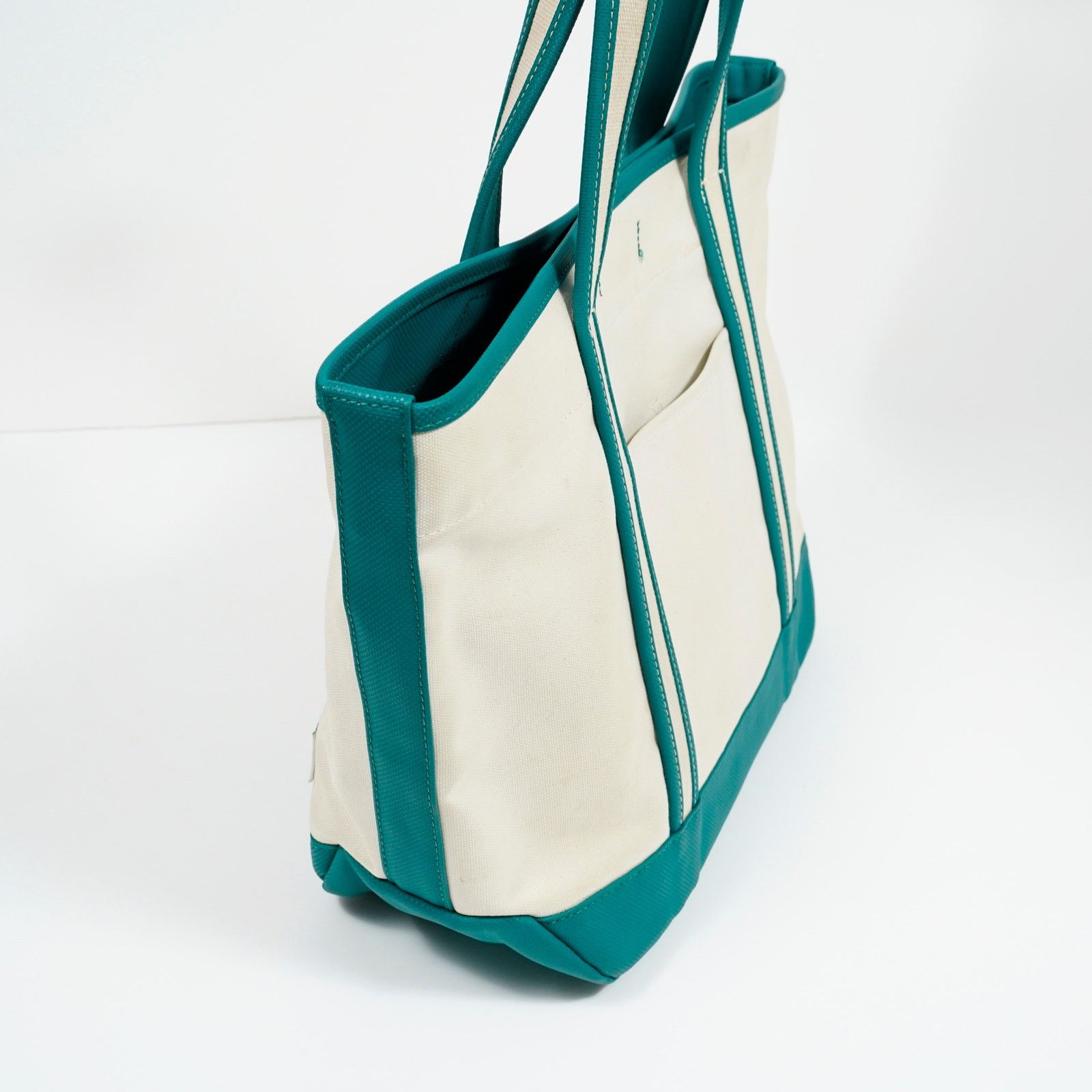 Porter Porter Girl Boyfriend Tote Canvas Ivory Green Japan Made Size ONE SIZE - 13 Thumbnail