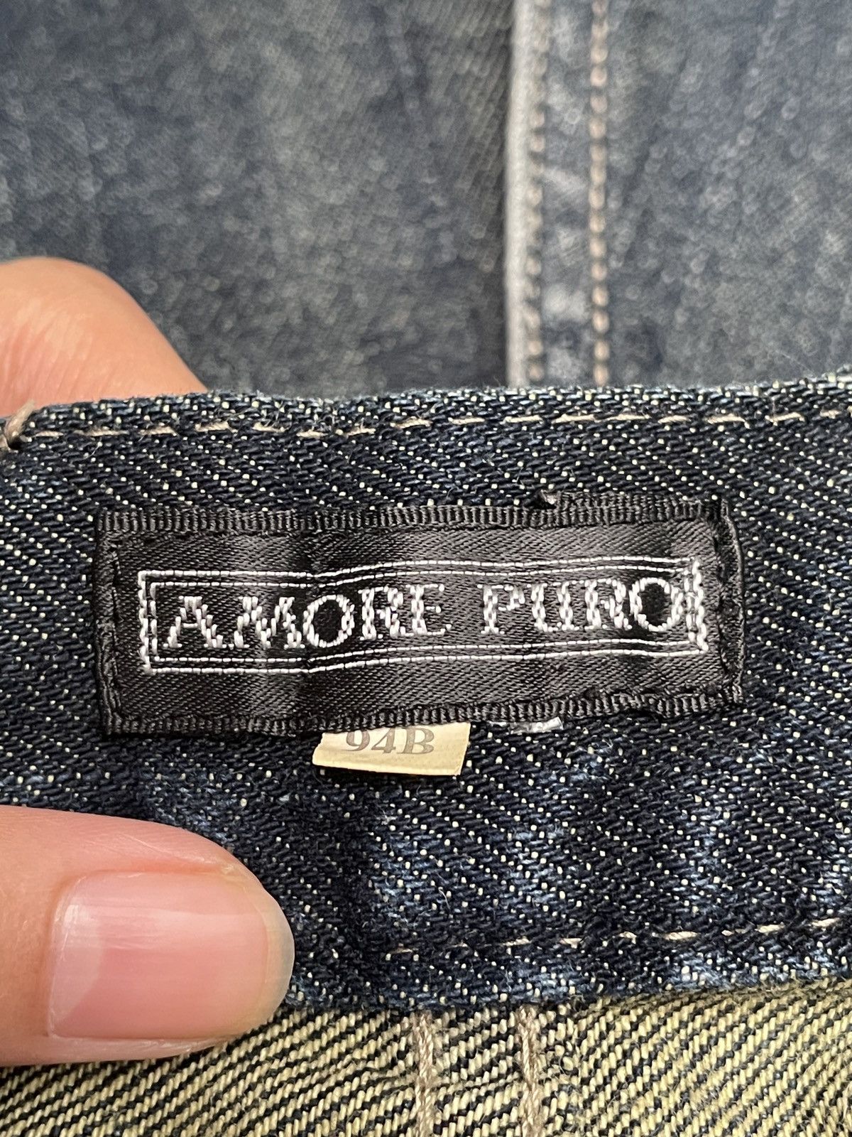 If Six Was Nine Rare Design Vintage Brand Amore Puro Baggy Jeans 1990s Size US 37 - 10 Thumbnail