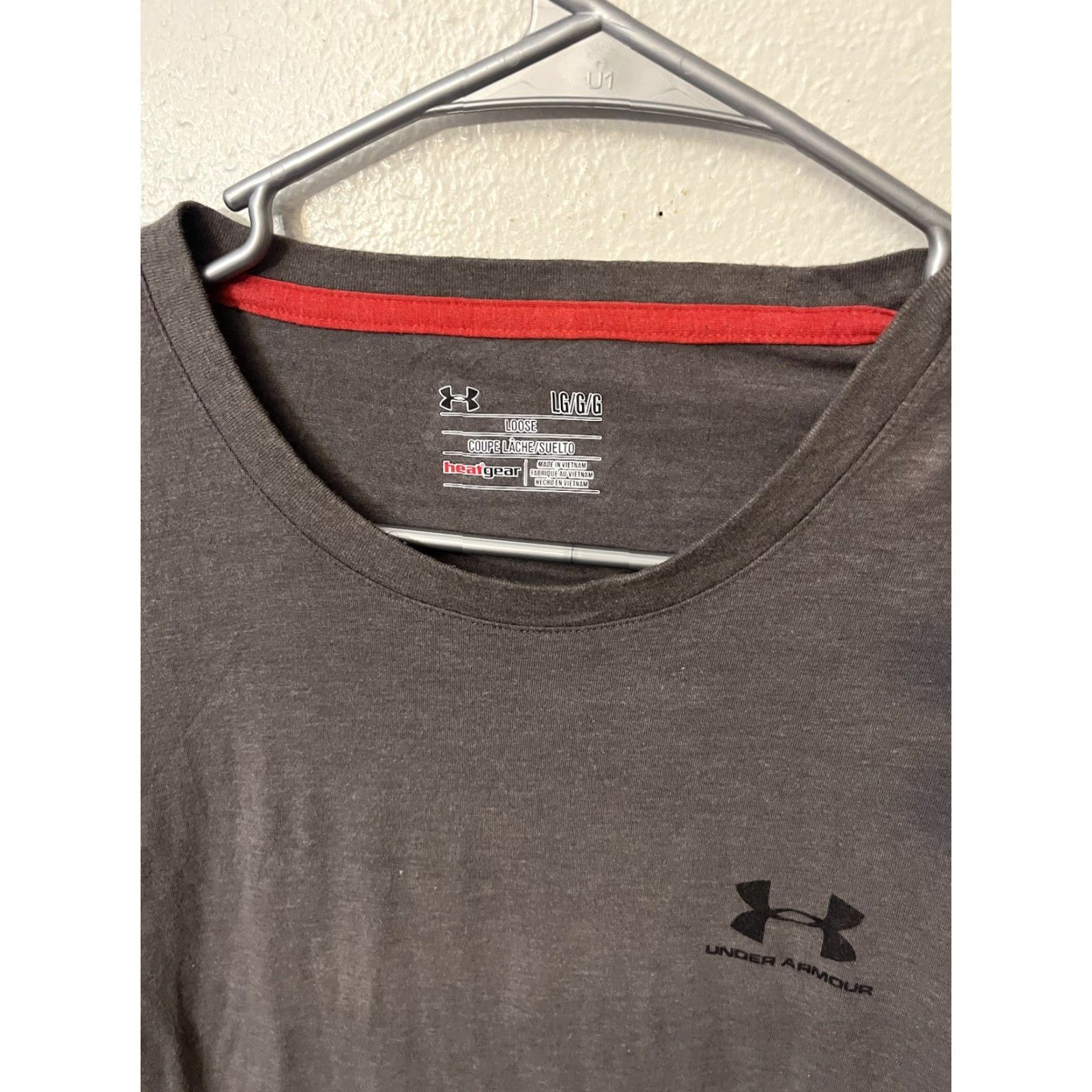 Under Armour Under Armour T-Shirt Men’s L Short Sleeve Heatgear Gray Crew Neck Graphic Logo Shirt Size US L / EU 52-54 / 3 - 3 Thumbnail