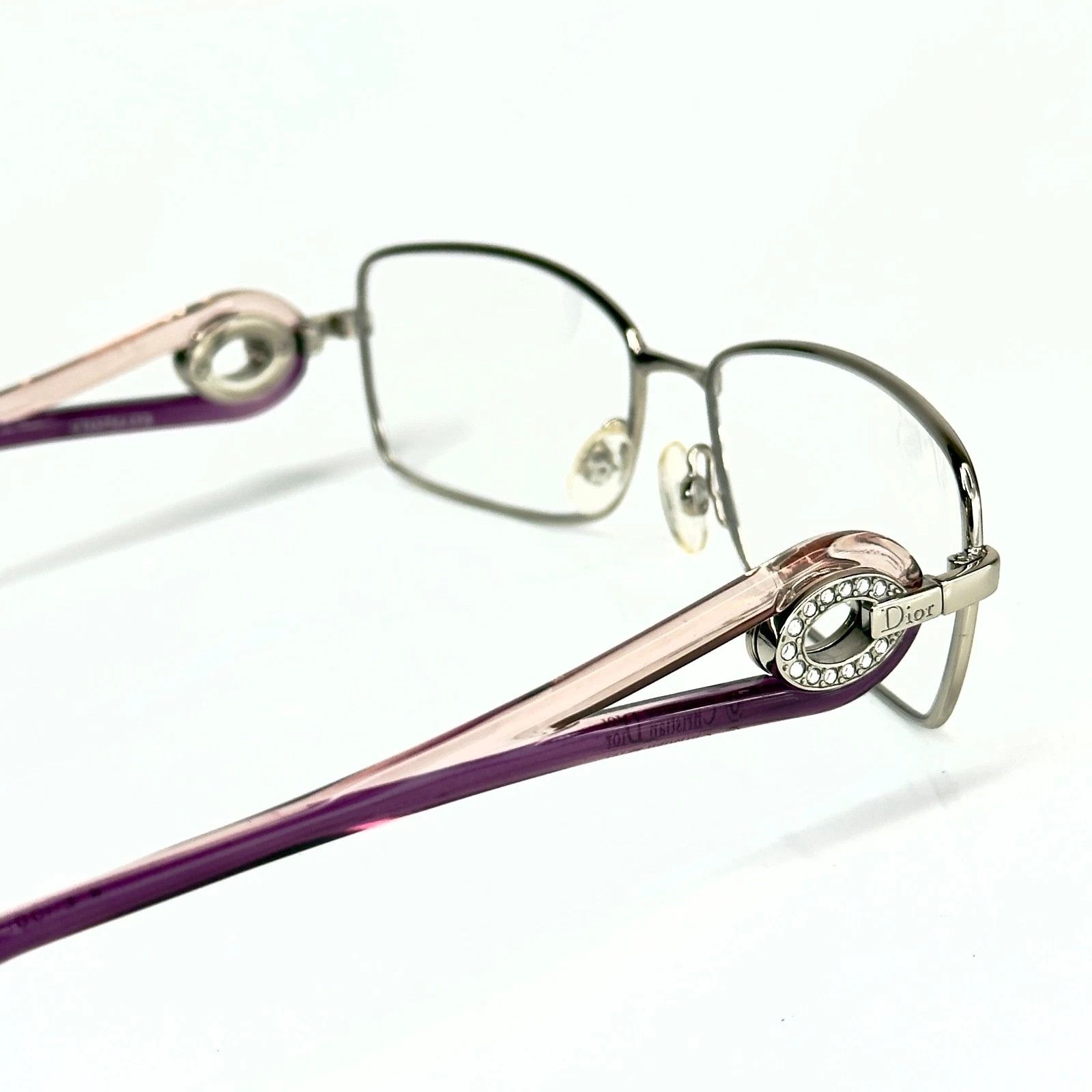 Christian Dior Monsieur CHRISTIAN DIOR CD3754 3754 VOLUTE Silver Square Eyeglasses Size ONE SIZE - 3 Thumbnail