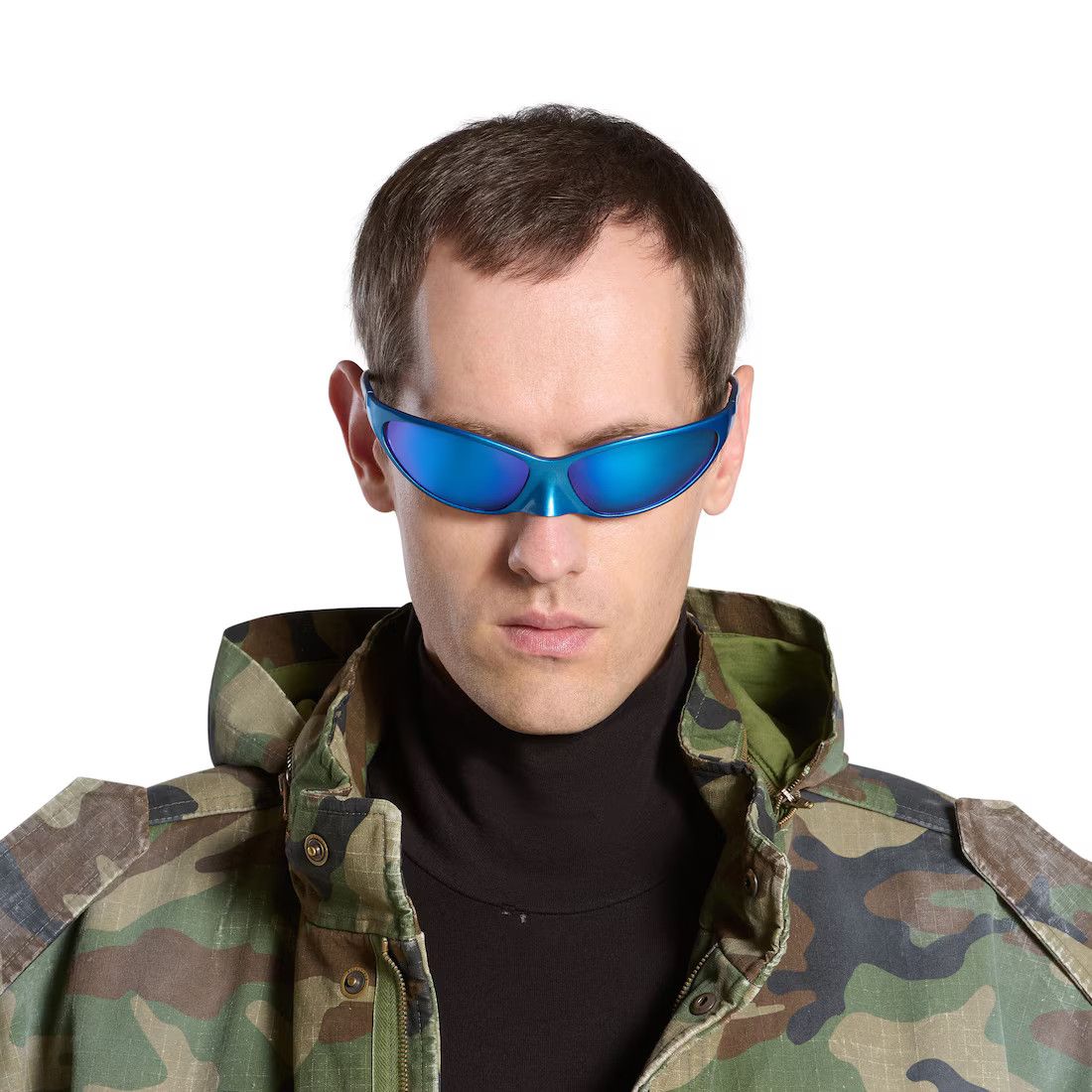 Balenciaga o1mt1gz0525 Size: OS / 4G Cat Sunglasses in Blue Size ONE SIZE - 5 Thumbnail