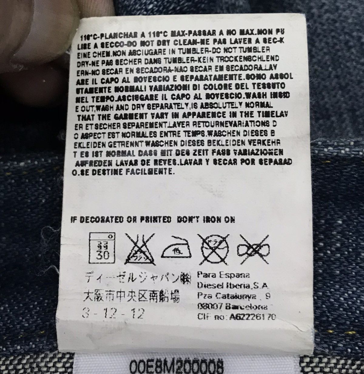 Diesel × Vintage Vintage Diesel Only The Brave Made In Romania Denim Pants Size US 29 - 16 Thumbnail
