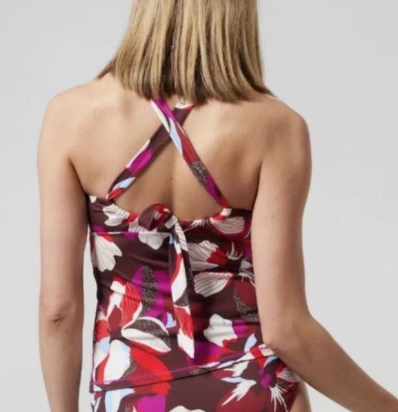 Athleta Athleta Plunge Tankini Swim Top Camo Flora Gables ( XS ) Size XS / US 0-2 / IT 36-38 - 2 Thumbnail
