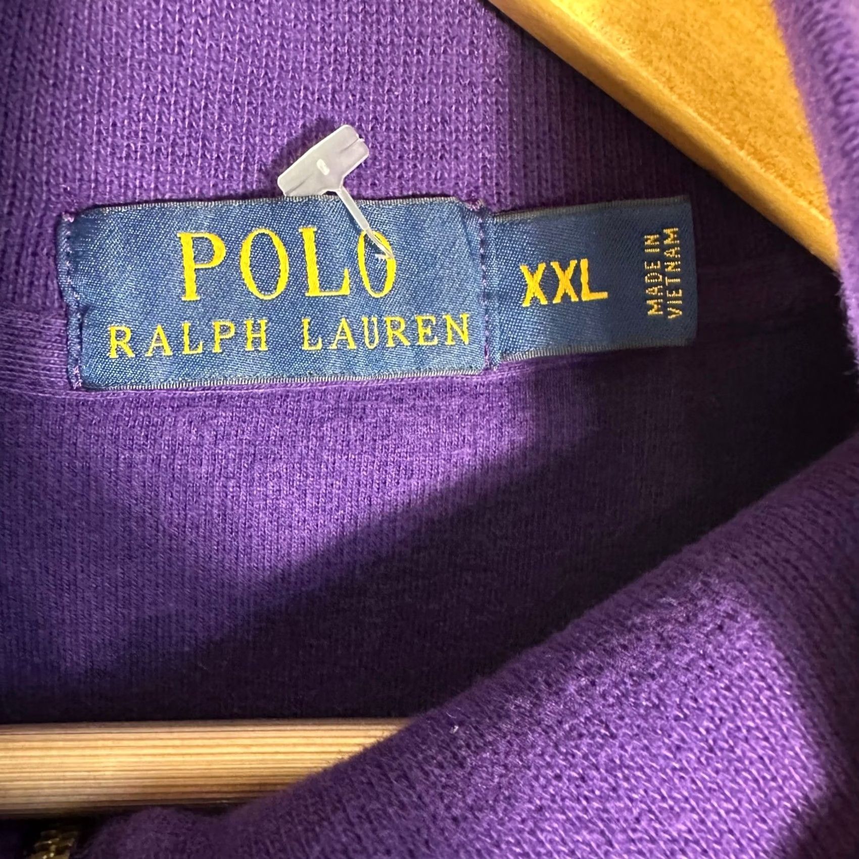 Polo Ralph Lauren Polo Ralph Lauren Mens 2XL Purple Mock Neck Zipper Pullover Cotton Sweater Green Pony Logo Button Zipper Short Sleeve? Size US XXL / EU 58 / 5 - 7 Thumbnail