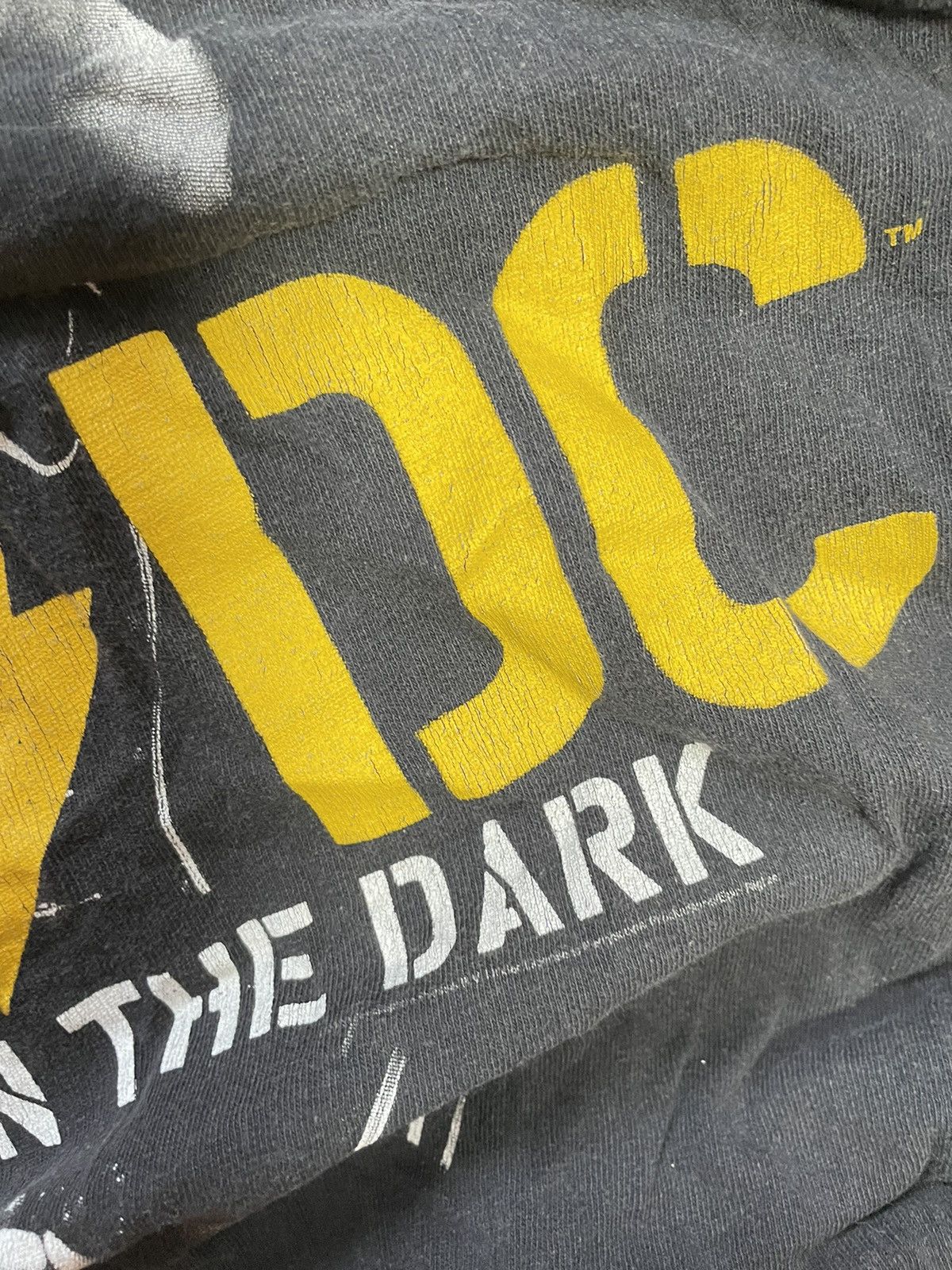 AC/DC Vtg ACDC Shot In The Dark THRASED BOXY Fit Tee Y2K 00s Size US XXL / EU 58 / 5 - 5 Thumbnail