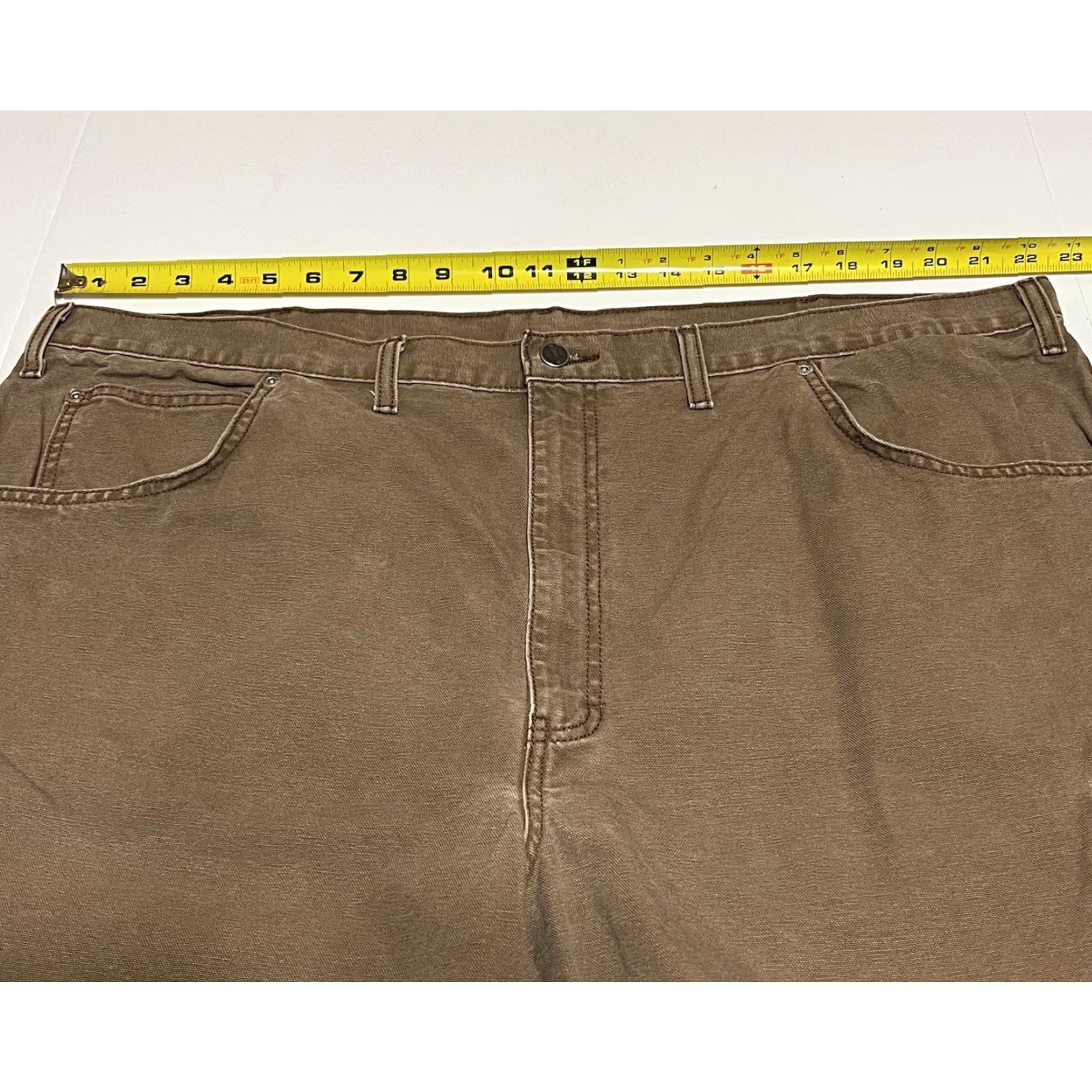 Dickies Dickies Mens Canvas Cargo Work Shorts 44x13 Brown Cargo Shorts Mens Brown Canvas Dickies 44 13 Workwear Casual Size US 44 / EU 60 - 3 Thumbnail
