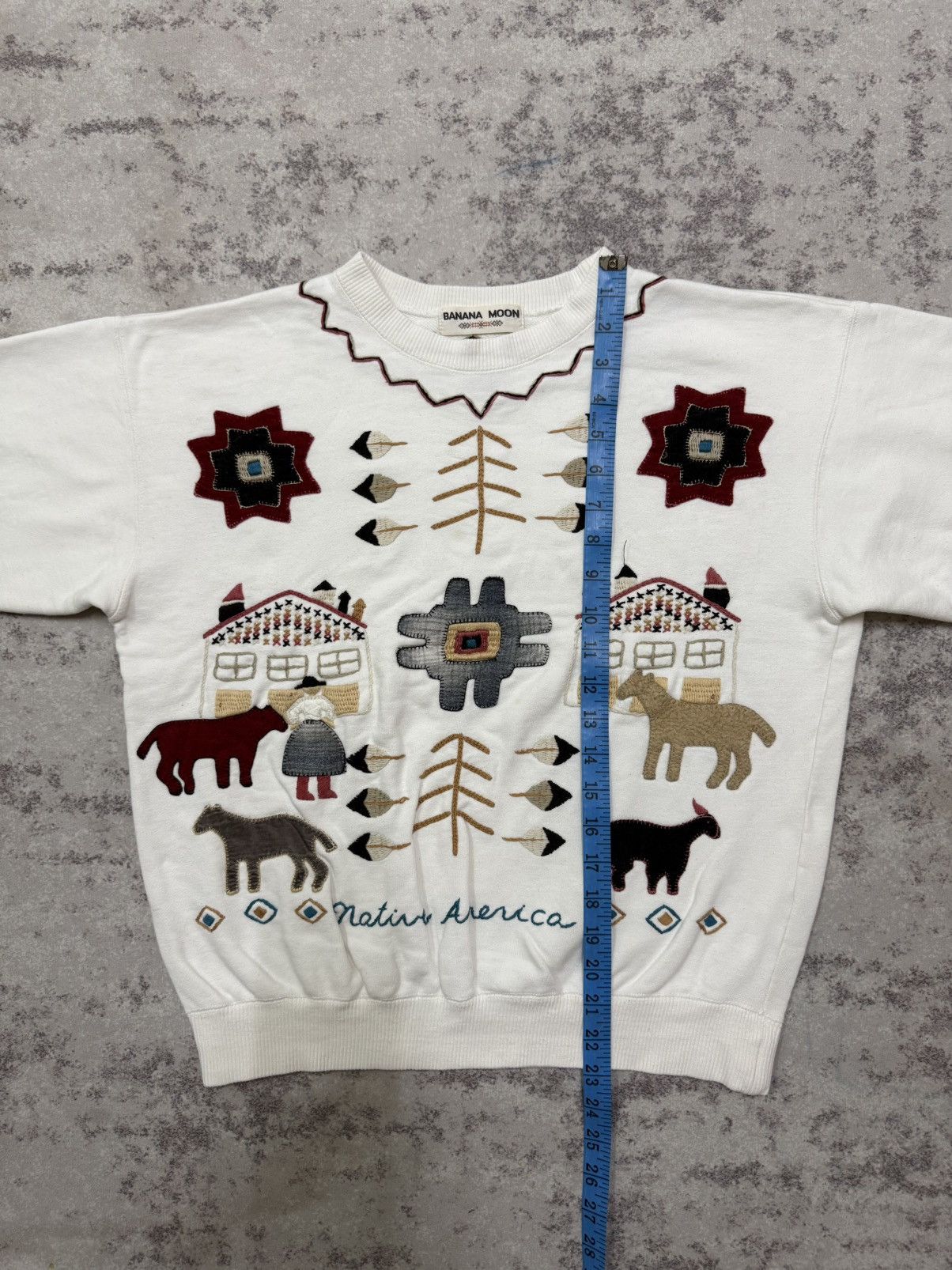 Native Vintage Banana Moon Native American Cropped Sweatshirt Size M / US 6-8 / IT 42-44 - 15 Thumbnail