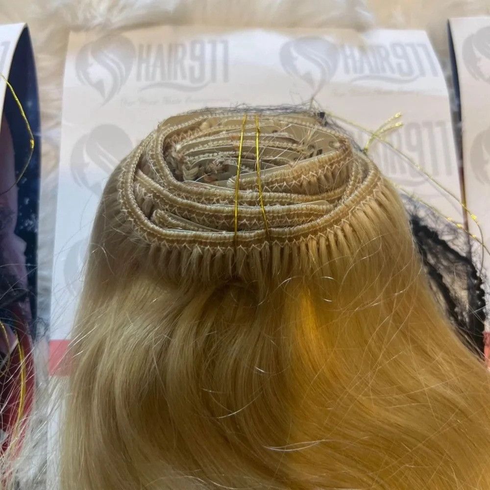 Other 10Pcs/Set Virgin Human Hair Clip In 613 Body Wave Hair Exte Size ONE SIZE - 4 Thumbnail