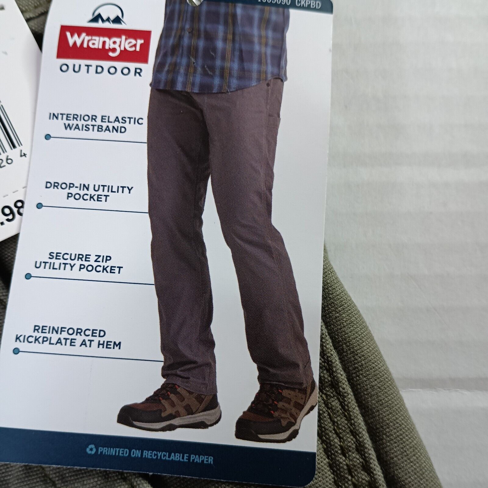 Wrangler Wrangler Frontier Utility Pants Men 32x30 Green Straight Fit Size US 32 / EU 48 - 3 Thumbnail