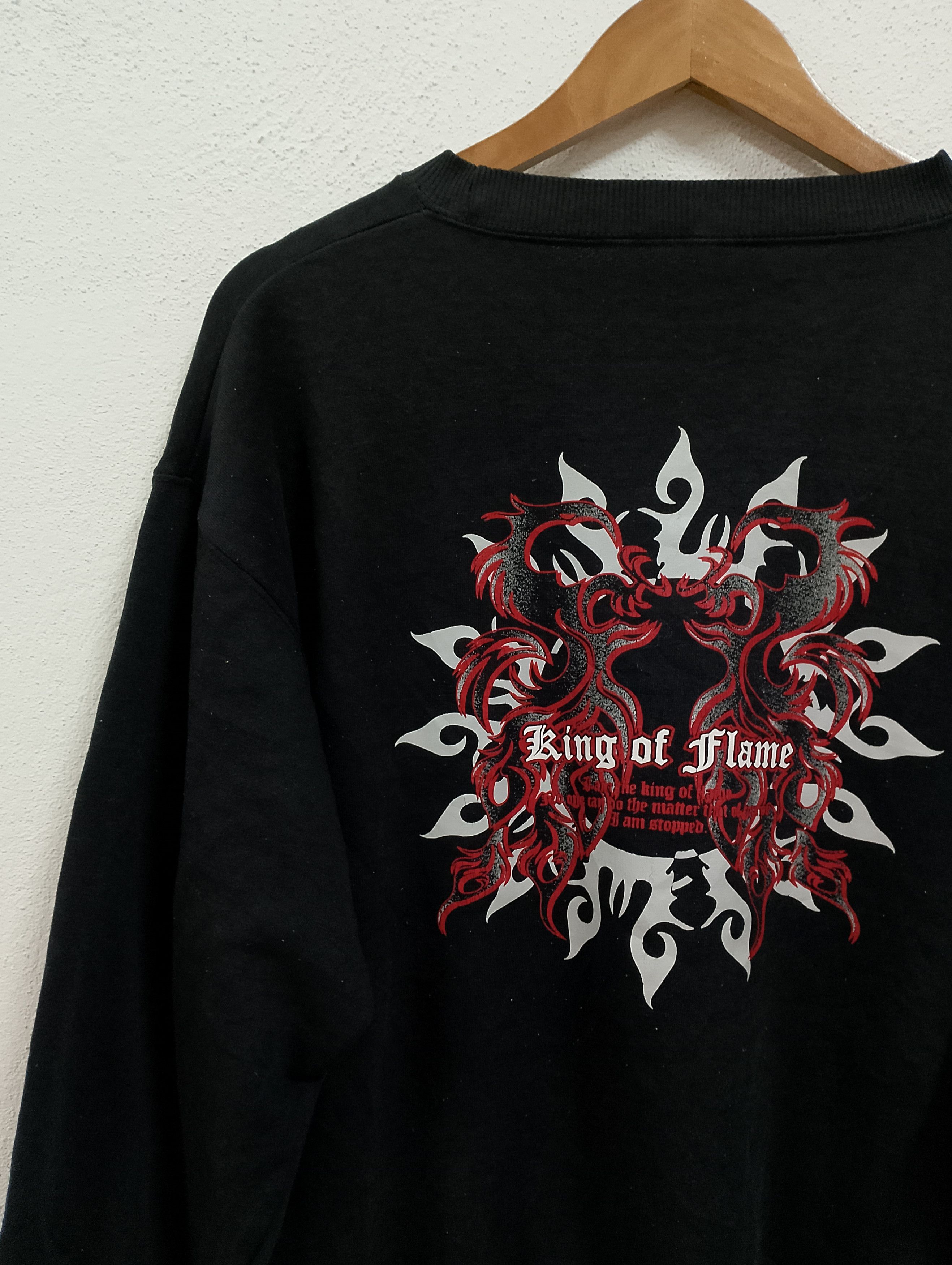 Japanese Brand Vintage Y2K “King of Flame” Dragon Graphic Sweatshirt Size US M / EU 48-50 / 2 - 5 Thumbnail