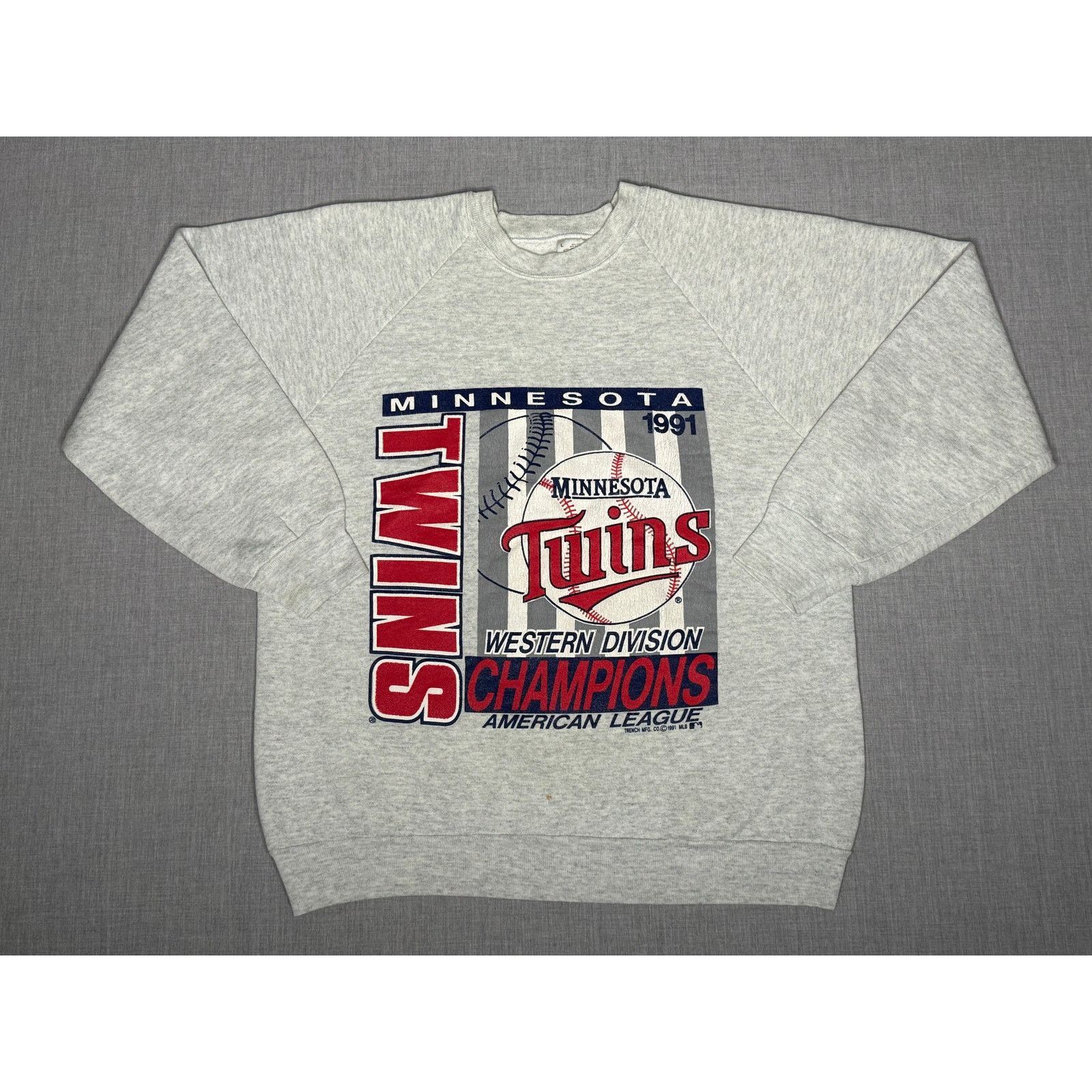 Fruit Of The Loom × MLB × Vintage Vintage 1991 Minnesota Twins Baseball Crewneck Large Size US L / EU 52-54 / 3 - 1 Thumbnail