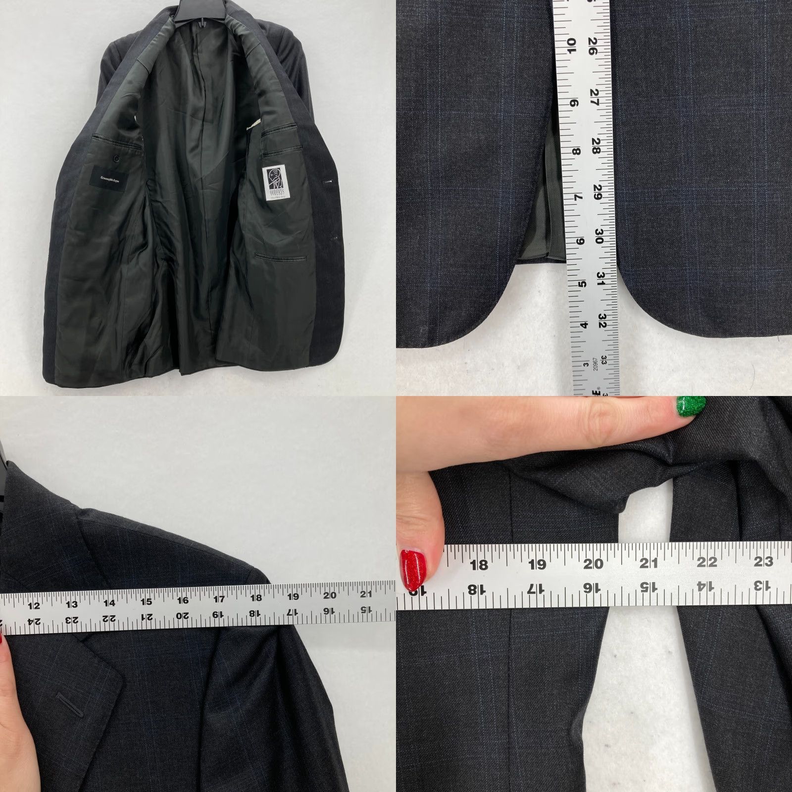 Ermenegildo Zegna Ermenegildo Zegna Blazer Sport Coat Mens 40 Gray Plaid Wool 2 Button Switzerland Jacket Coat Blazer Mens 40 Gray Plaid Wool Switzerland Size 40R - 8 Thumbnail