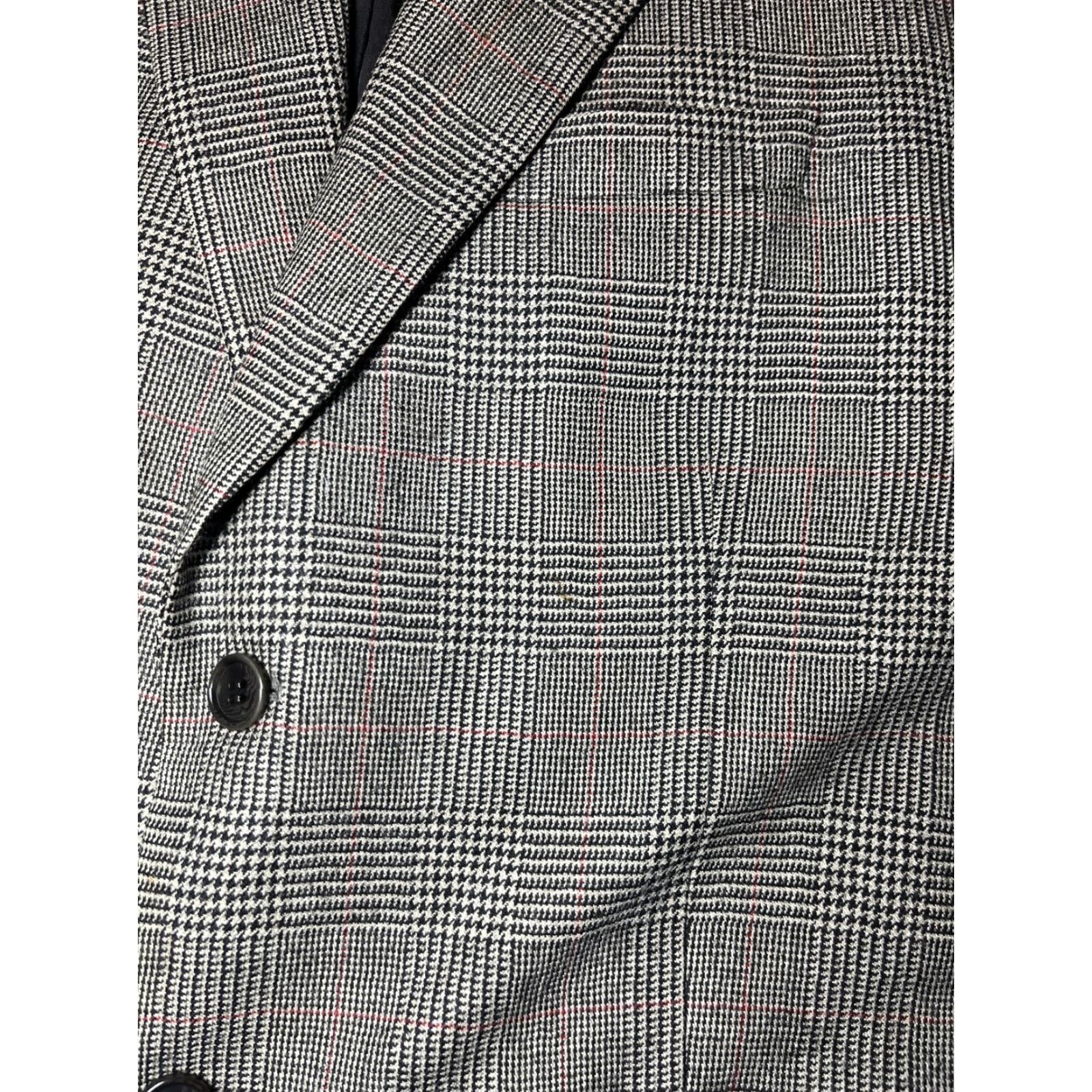 Brooks Brothers Brooks Brothers Loro Piana Zelander Blazer Jacket Men’s Wool Brown 42 Short Plaid Button Old/Italy Made in Italy Classic City Preppy Mens Size 42R - 7 Thumbnail