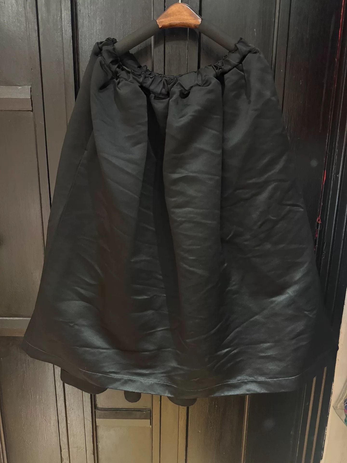 Comme des Garcons black satin half skirt by comme des garcons Size 28" / US 6 / IT 42 - 1 Thumbnail