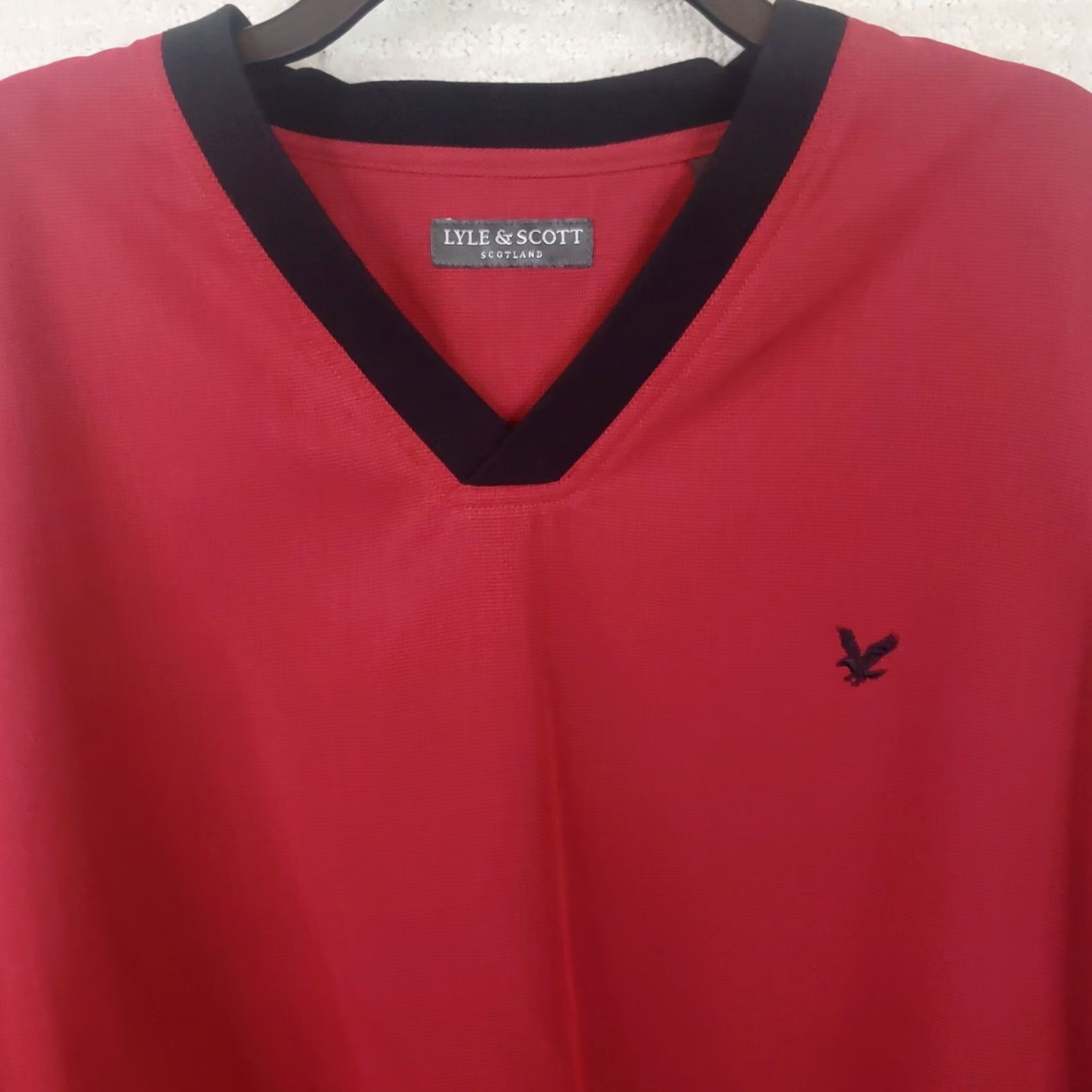 Lyle & Scott Lyle & Scott Scotland Mens Pullover V-Neck Red Zip Pockets Sweatshirt Sweater XL Size US XL / EU 56 / 4 - 3 Thumbnail