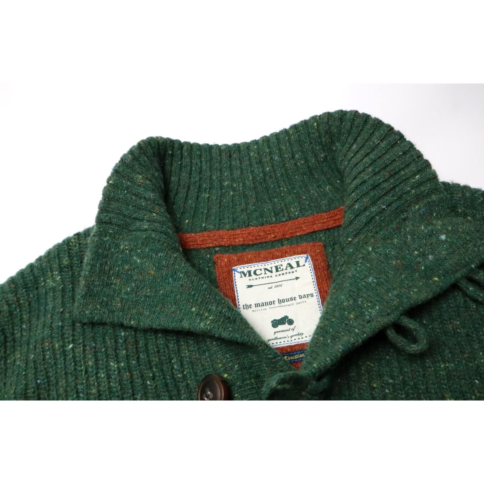 Vintage MCNEAL Jumper Men's LARGE Lambswool Blend Knitted Button Mock Neck Pullover Size US L / EU 52-54 / 3 - 4 Thumbnail
