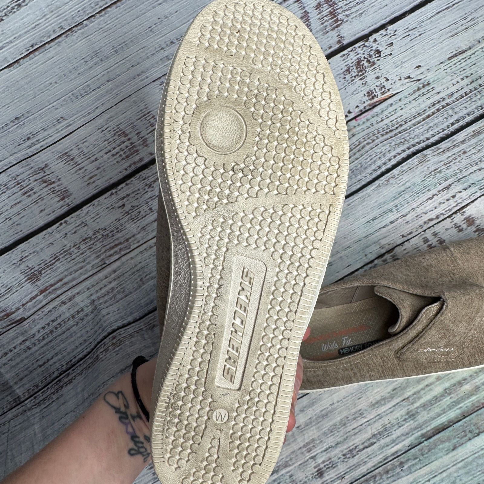 SKECHERS Skechers Brown Wide Fit Memory Foam Slip-On Shoes Size US 8 / IT 38 - 4 Thumbnail