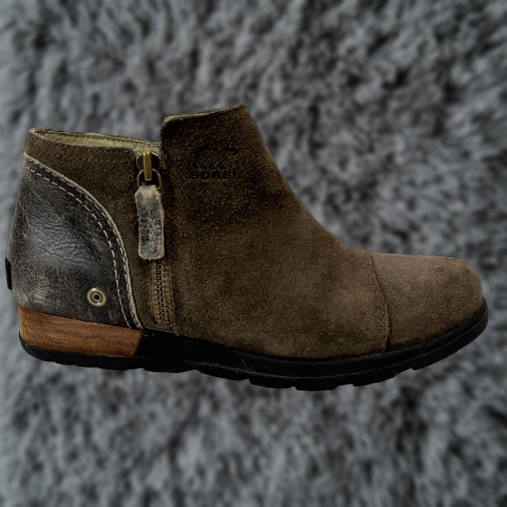 SOREL Sorel Major Low Bootie Women 9 US 40 EU Brown Suede Zip Ankle Casual Size US 9 / IT 39 - 1 Thumbnail
