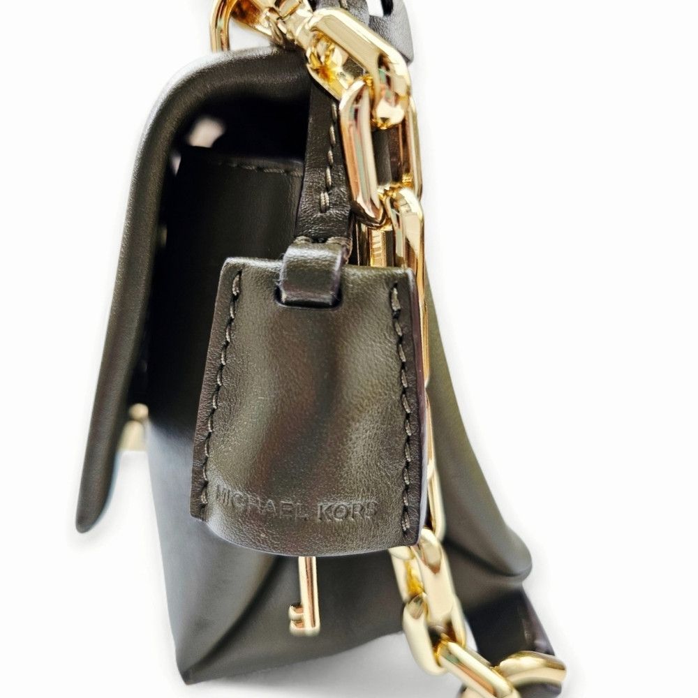 Michael Kors Michael Kors Olive Leather Cece Mini Crossbody Bag with Gol Size ONE SIZE - 6 Thumbnail
