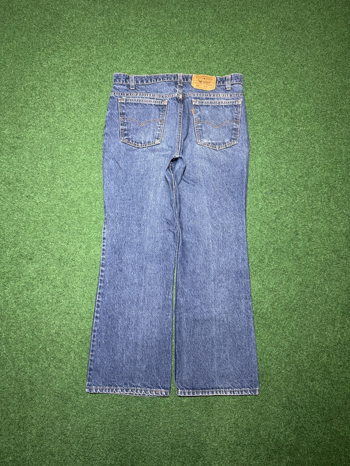 Levi's Vintage Clothing Levis 517 Orange Tab Vintage 90s 34x29 Med/Dark Wash Jeans Size US 34 / EU 50 - 1 Thumbnail