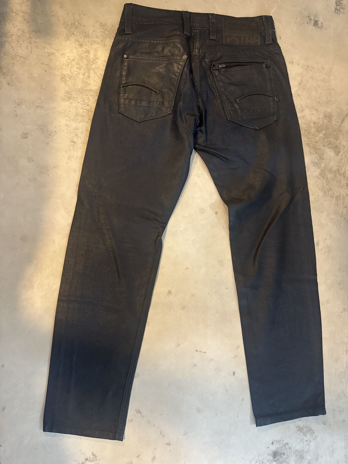 G-Star G Star waxed black denim Size US 29 - 2 Thumbnail