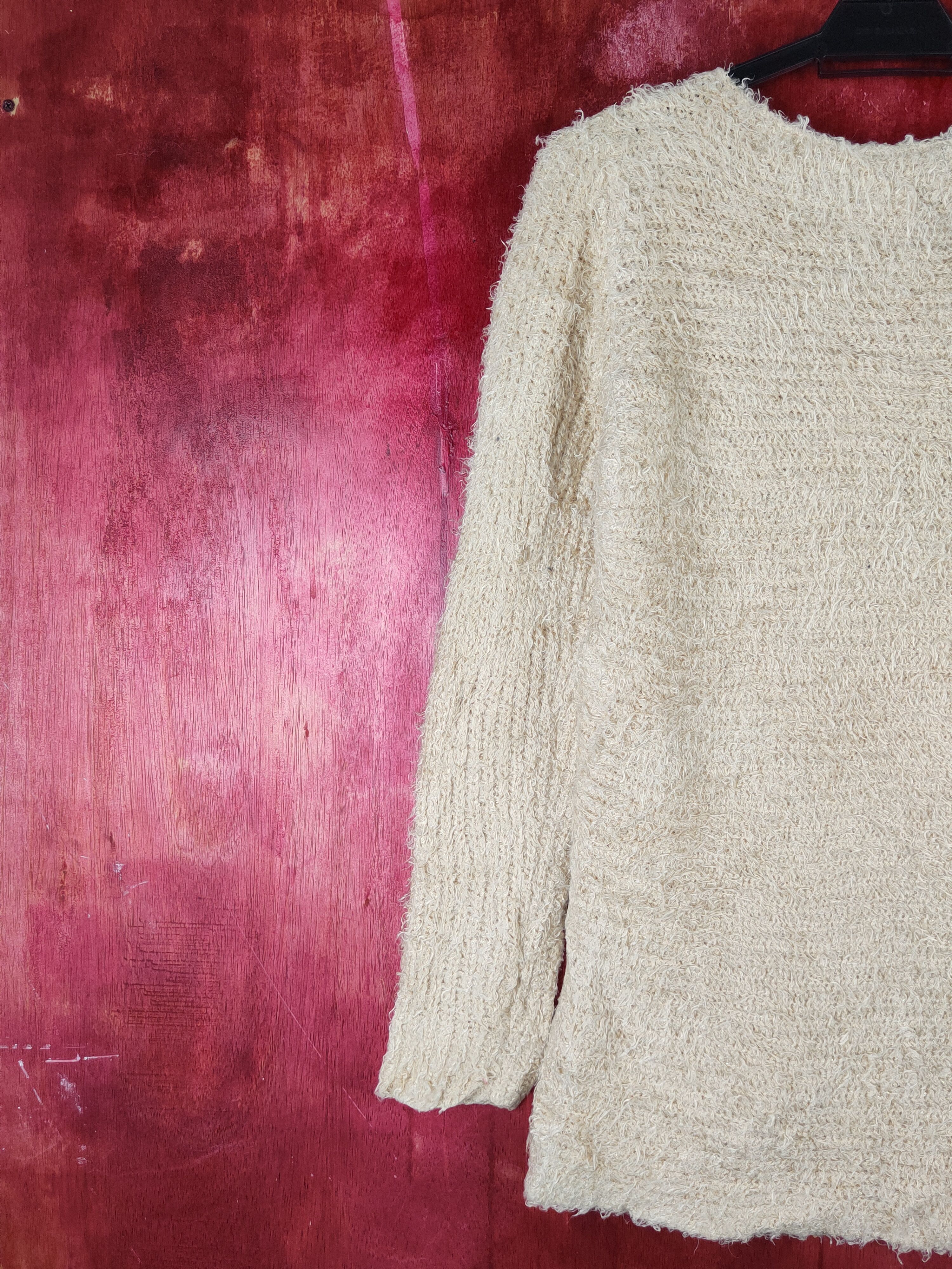 Homespun Knitwear Moderate Light Brown Shag Shaggy Fur Mohair Knitwear #S2163 Size M / US 6-8 / IT 42-44 - 8 Thumbnail