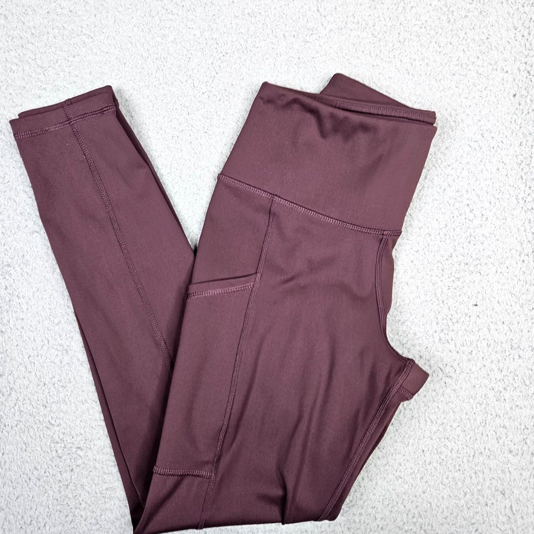 Vintage BR STANDARD Women’s Side Pockets Legging XS Activewear Pants Yoga Leggings XS Red casual fitness Women Mens Girls Size 26" / US 2 / IT 38 - 7 Thumbnail
