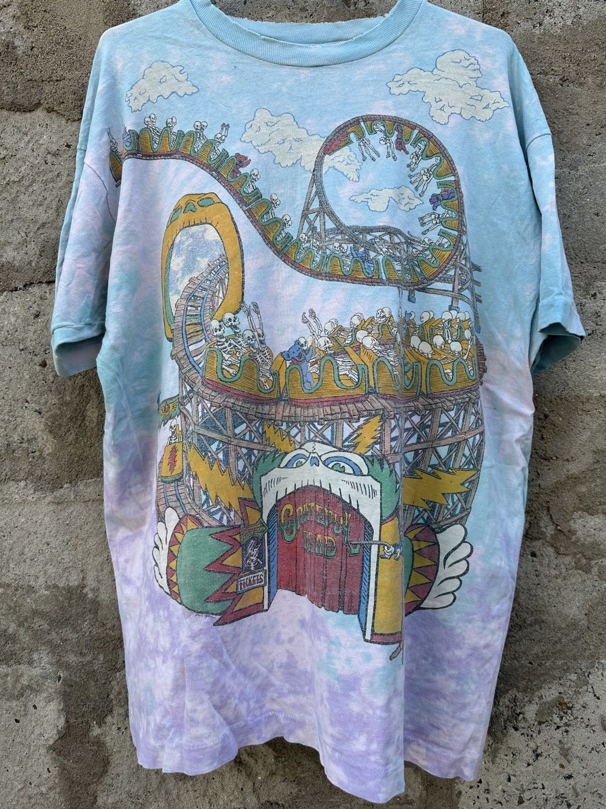 Grateful Dead × Vintage 1993 Vintage The Greatful Dead Roller Coaster T-shirt Size US XL / EU 56 / 4 - 2 Thumbnail