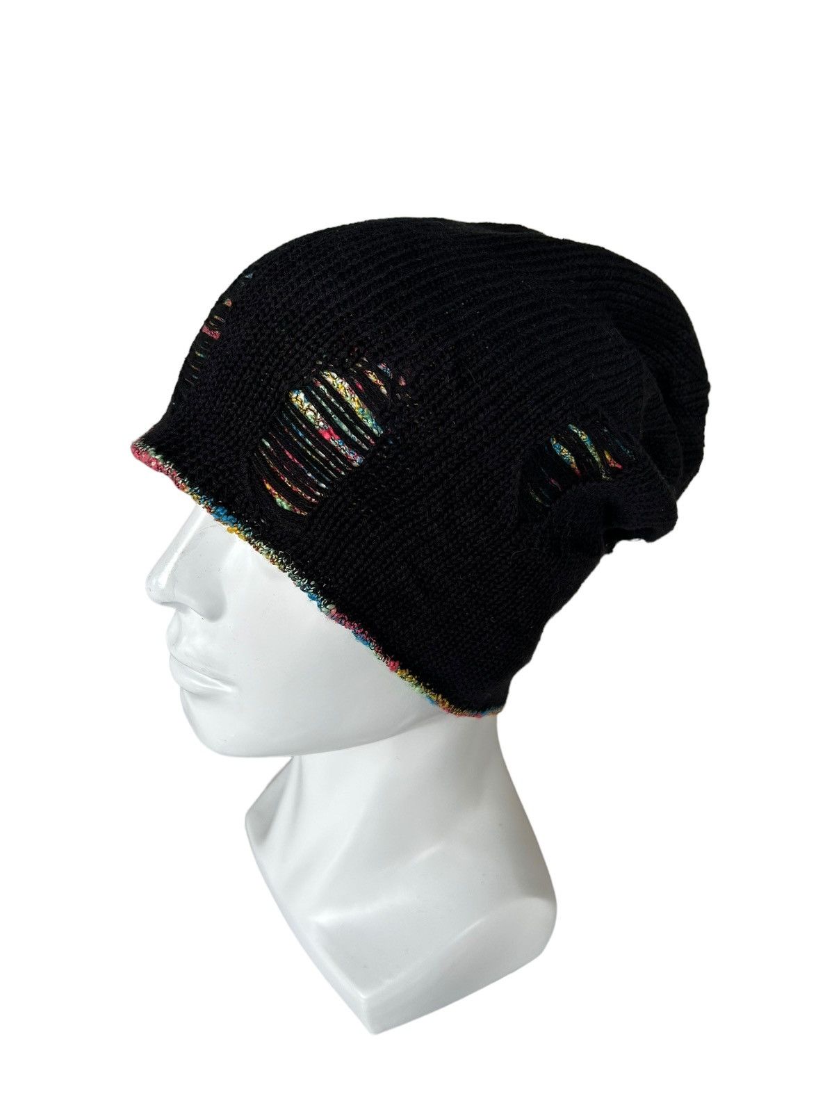 Japanese Brand × Kapital × Vintage Distressed Punk Bondage Style Reversible Beanie Hats Size ONE SIZE - 6 Thumbnail
