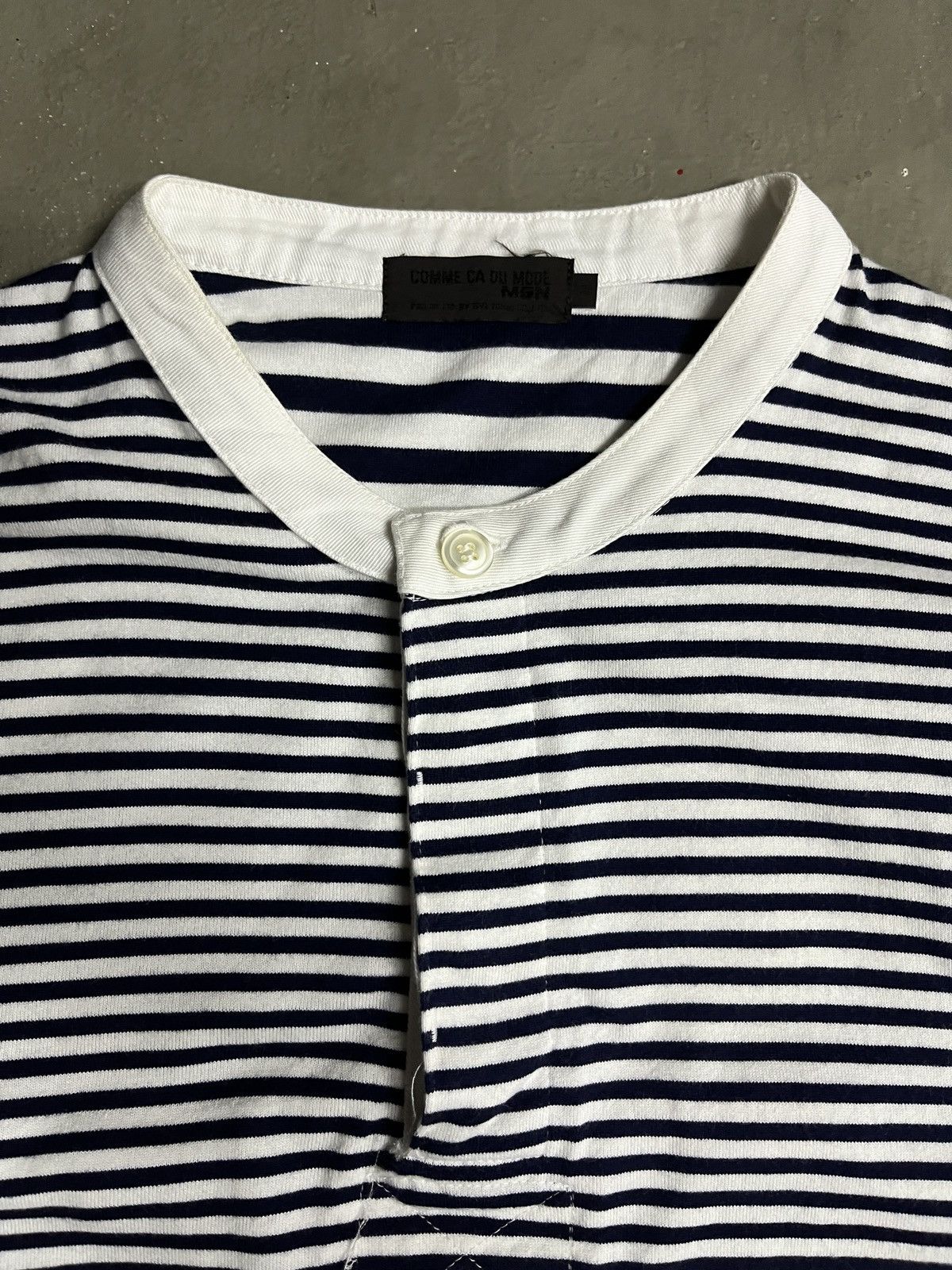 Comme des Garcons Comme Ca Du Mode Inspiredby Comme des Garcons Striped Henley Size US M / EU 48-50 / 2 - 4 Thumbnail