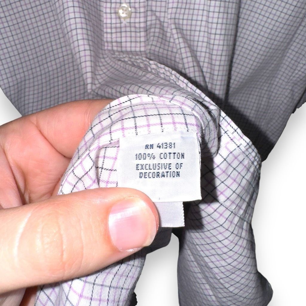 Polo Ralph Lauren Polo Ralph Lauren White & Purple Check Button Down Shirt 15. Size US M / EU 48-50 / 2 - 7 Thumbnail