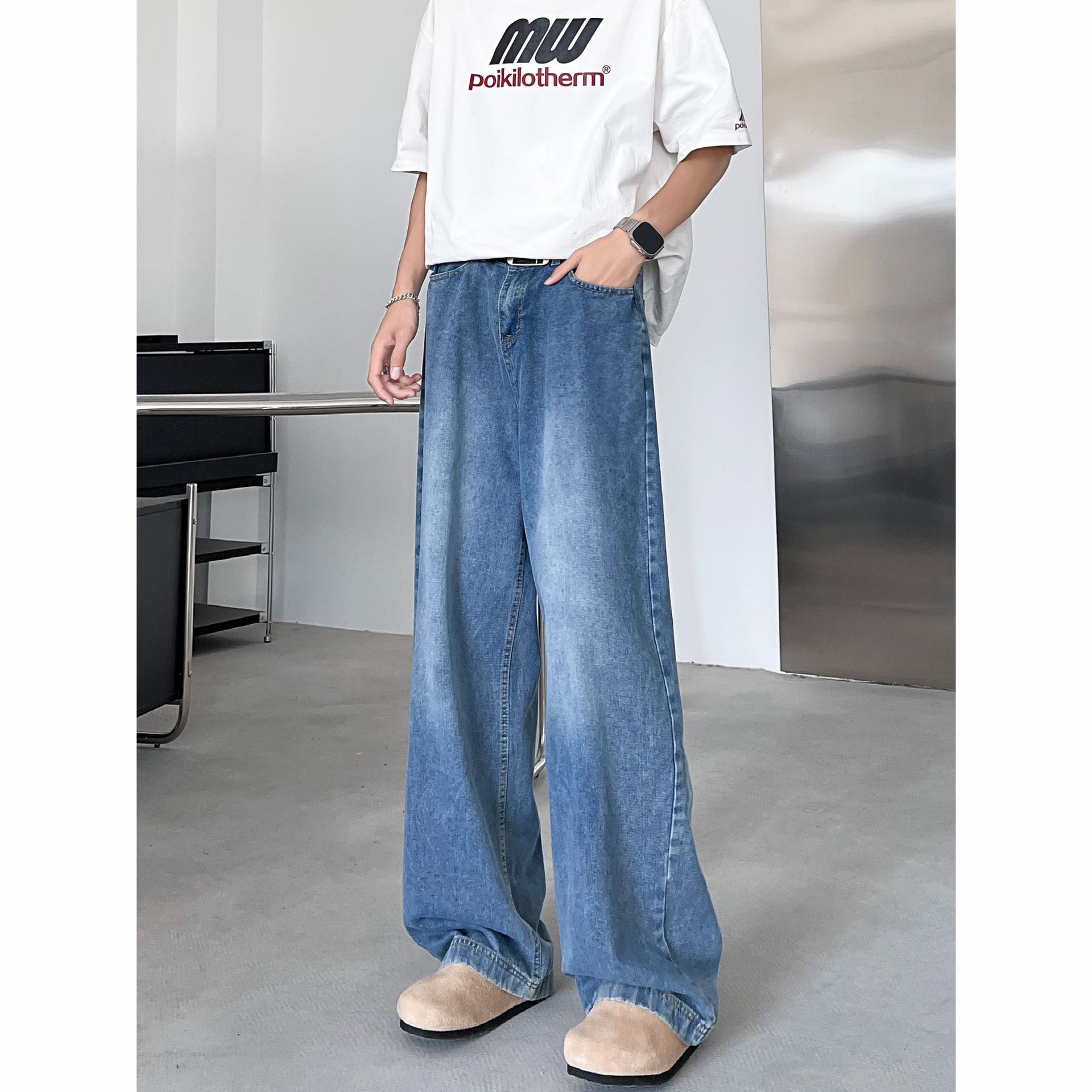 Japanese Brand × Jean Retro loose wide leg tie dye jeans Size US 32 / EU 48 - 4 Thumbnail