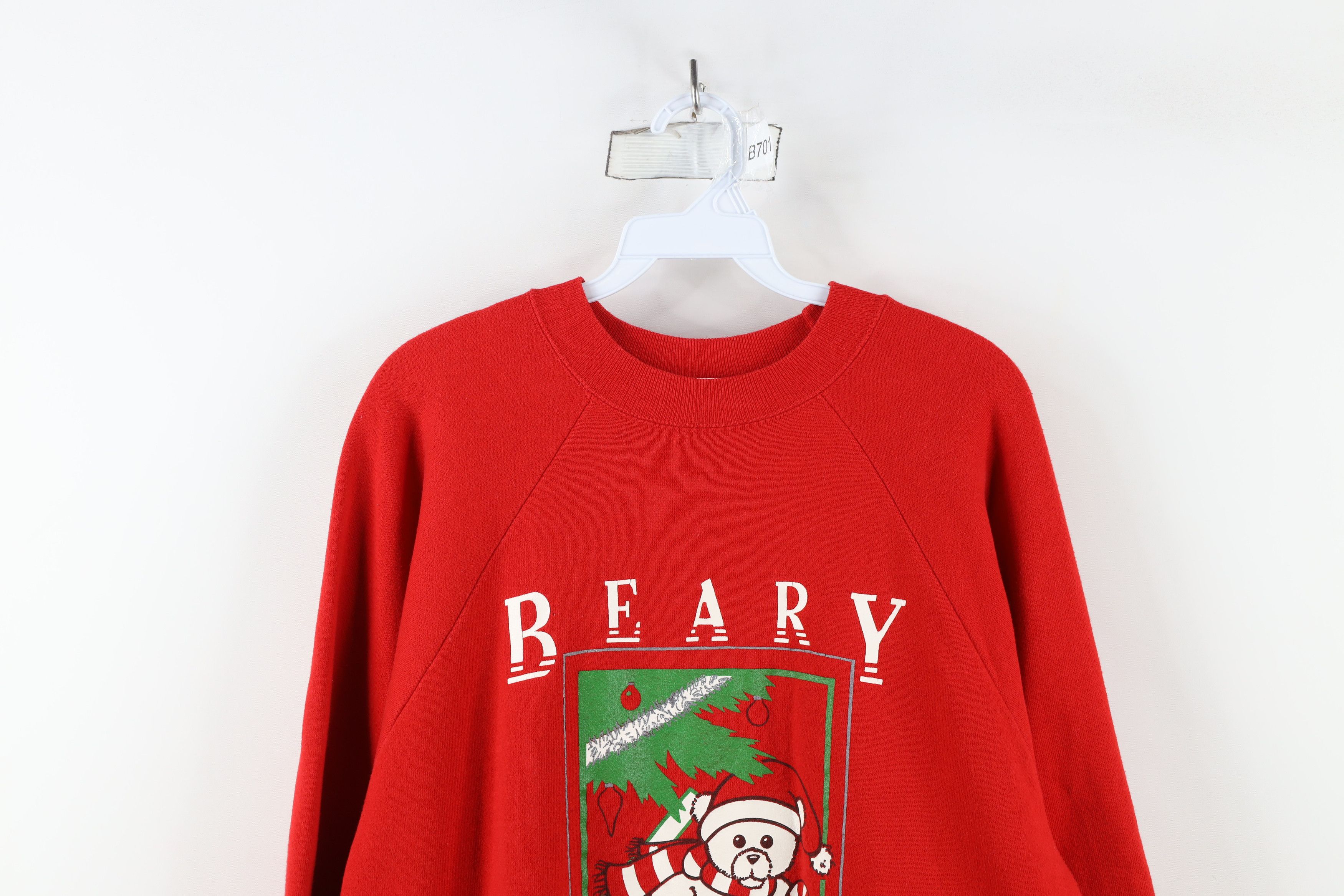 Vintage Vintage 90s Streetwear Teddy Bear Beary Christmas Sweatshirt Size XL / US 12-14 / IT 48-50 - 2 Thumbnail