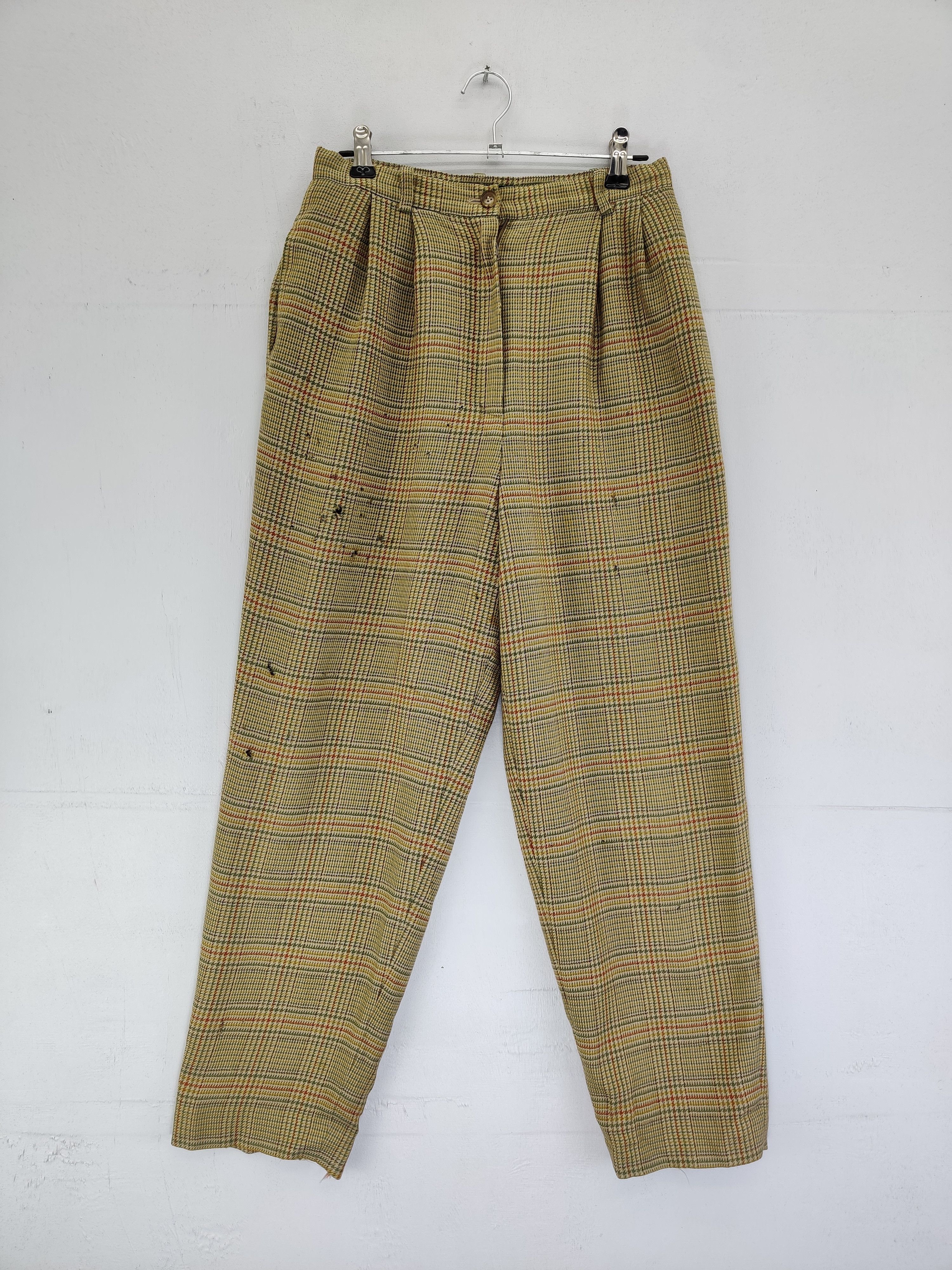 Burberry Vintage Burberrys Checkered Loose Fit Pants Size US 26 / EU 42 - 1 Thumbnail