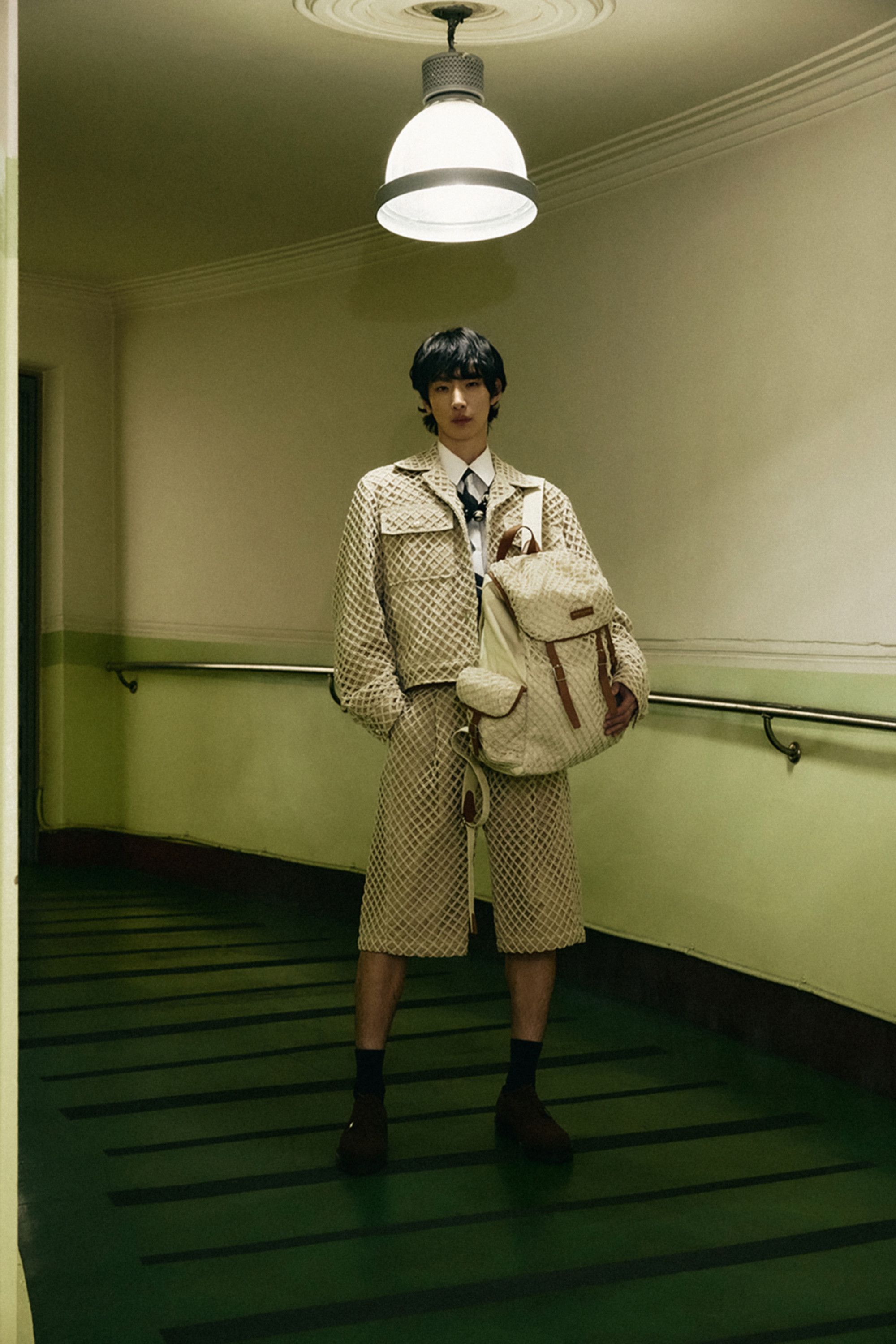 Wooyoungmi BNWT SS25 WOOYOUNGMI IVORY KNIT NET COTTON BACKPACK Size ONE SIZE - 16 Thumbnail