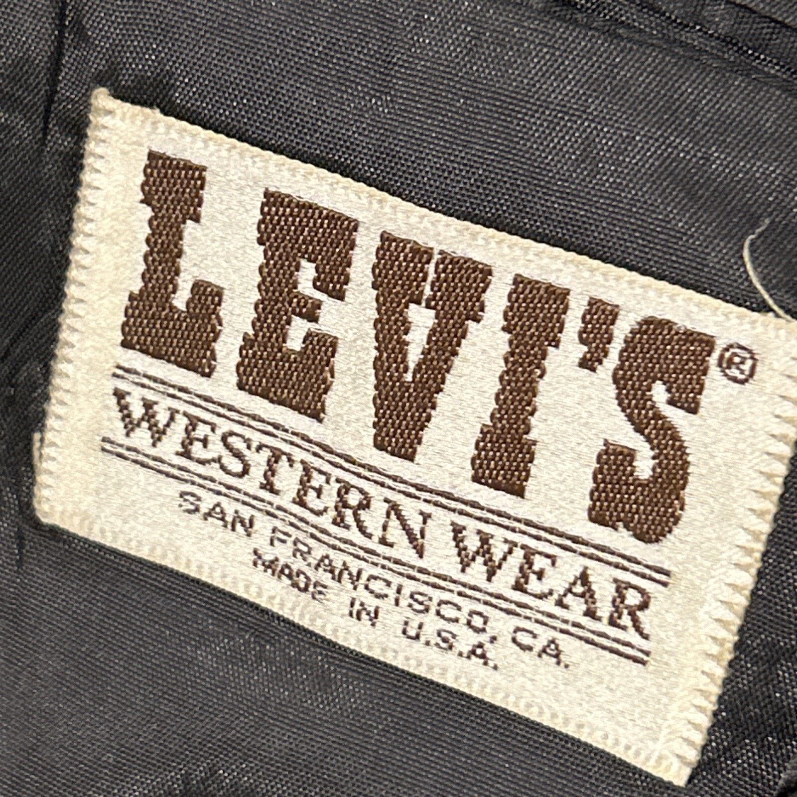Levi's 80s USA Levis Western Blazer Coat Large Herringbone Size 36R - 3 Thumbnail