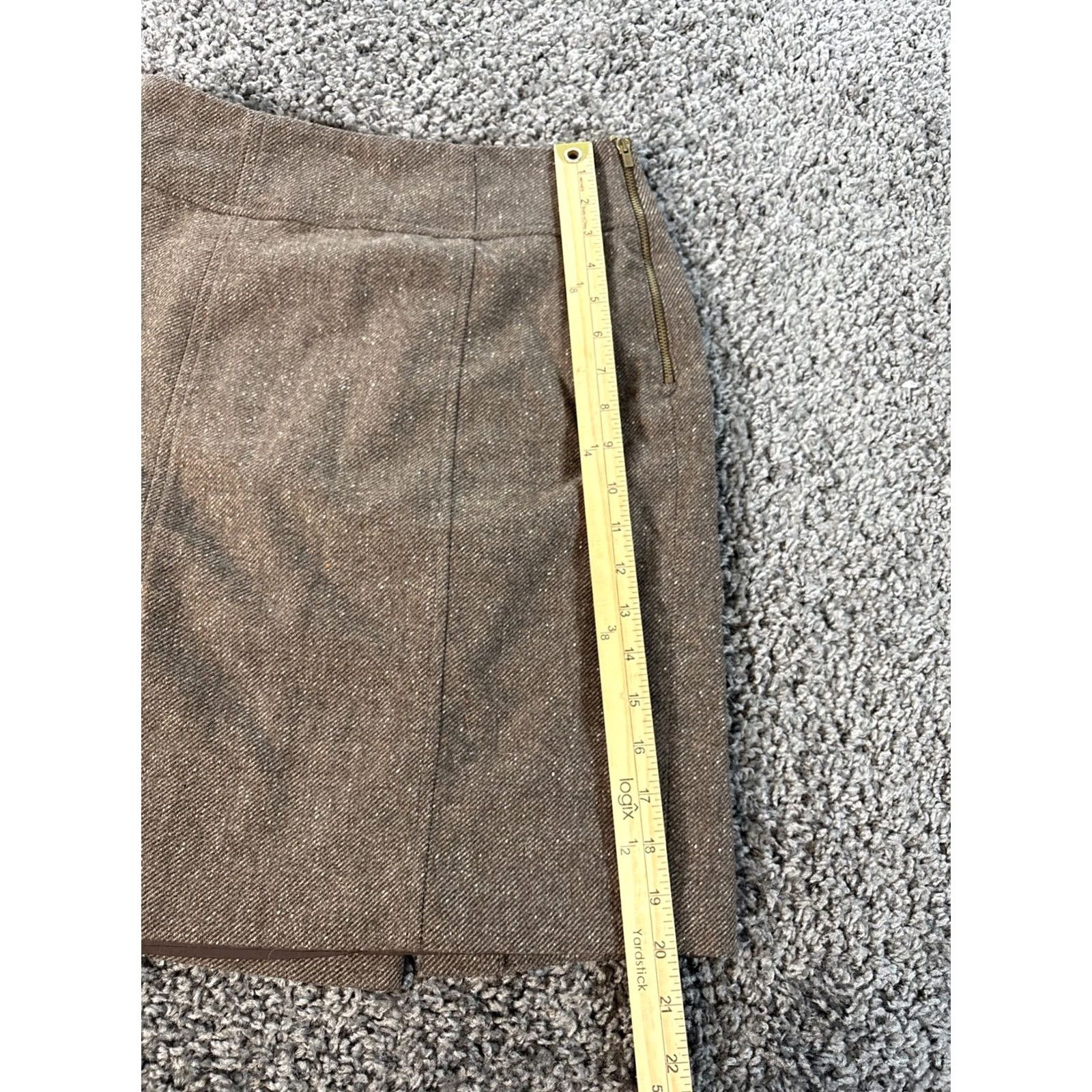Banana Republic VINTAGE Banana Republic Wool Skirt Womens 0 Herringbone Brown Pencil 90s Brown Womens 0 Vintage 90s Skirt Women Mens Girls? Size 25" / US 0 / IT 36 - 2 Thumbnail