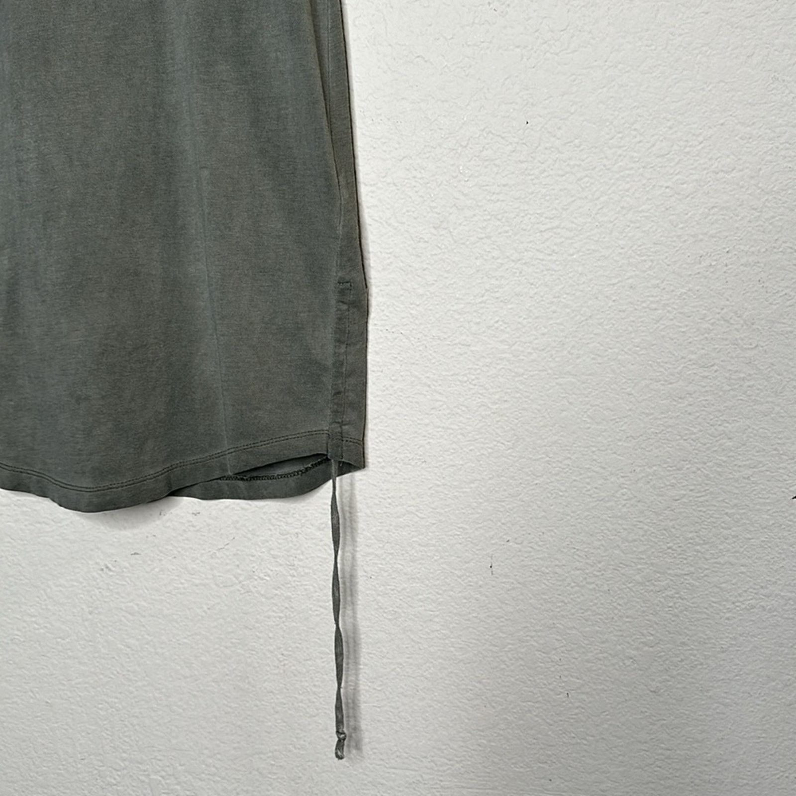 Pam & Gela Pam & Gela Scoop Neck Dress Ruched 1/2 Sleeve Khaki Green SM Size S / US 4 / IT 40 - 6 Thumbnail