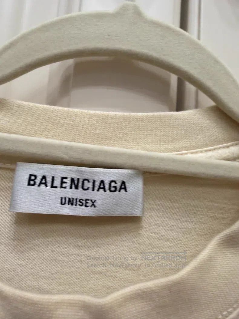 Balenciaga Balenciaga Beige Men's T-shirt Size US L / EU 52-54 / 3 - 3 Thumbnail