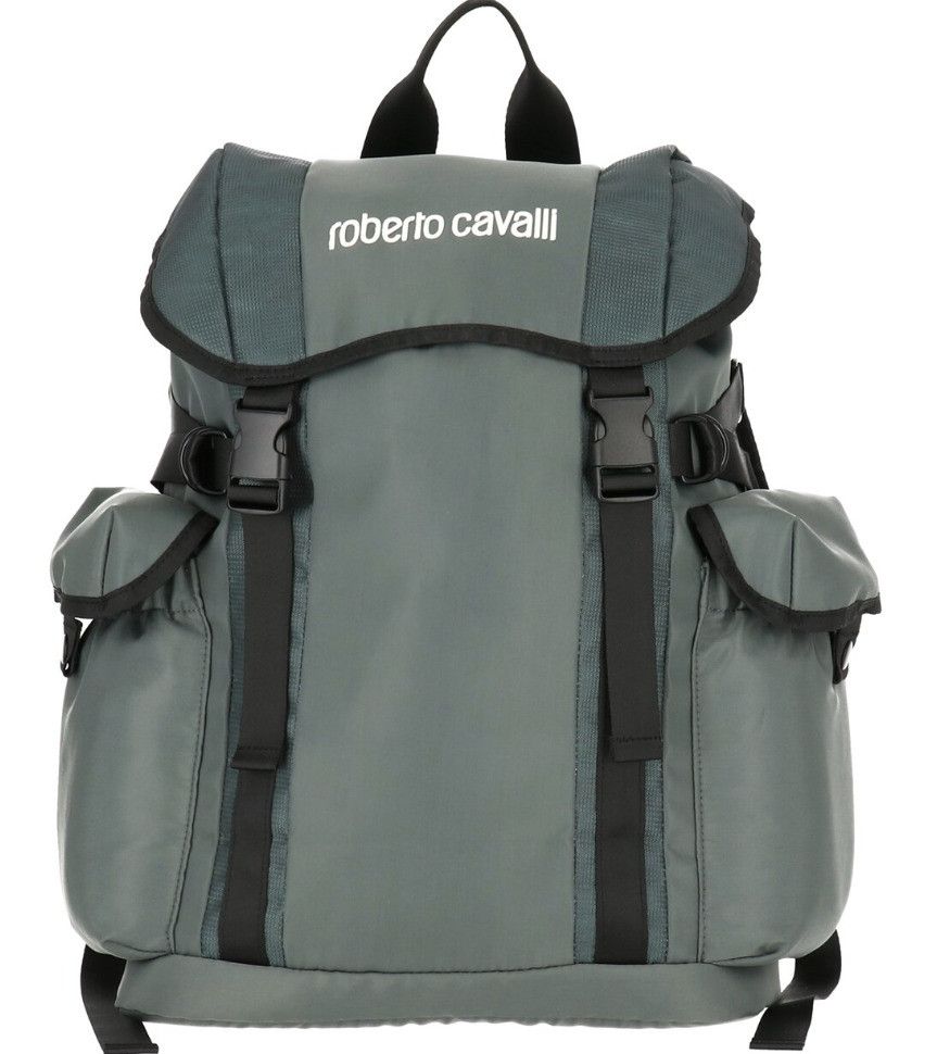 Roberto Cavalli Roberto Cavalli Casual Sport Utility Logo Backpack Green Size ONE SIZE - 1 Thumbnail